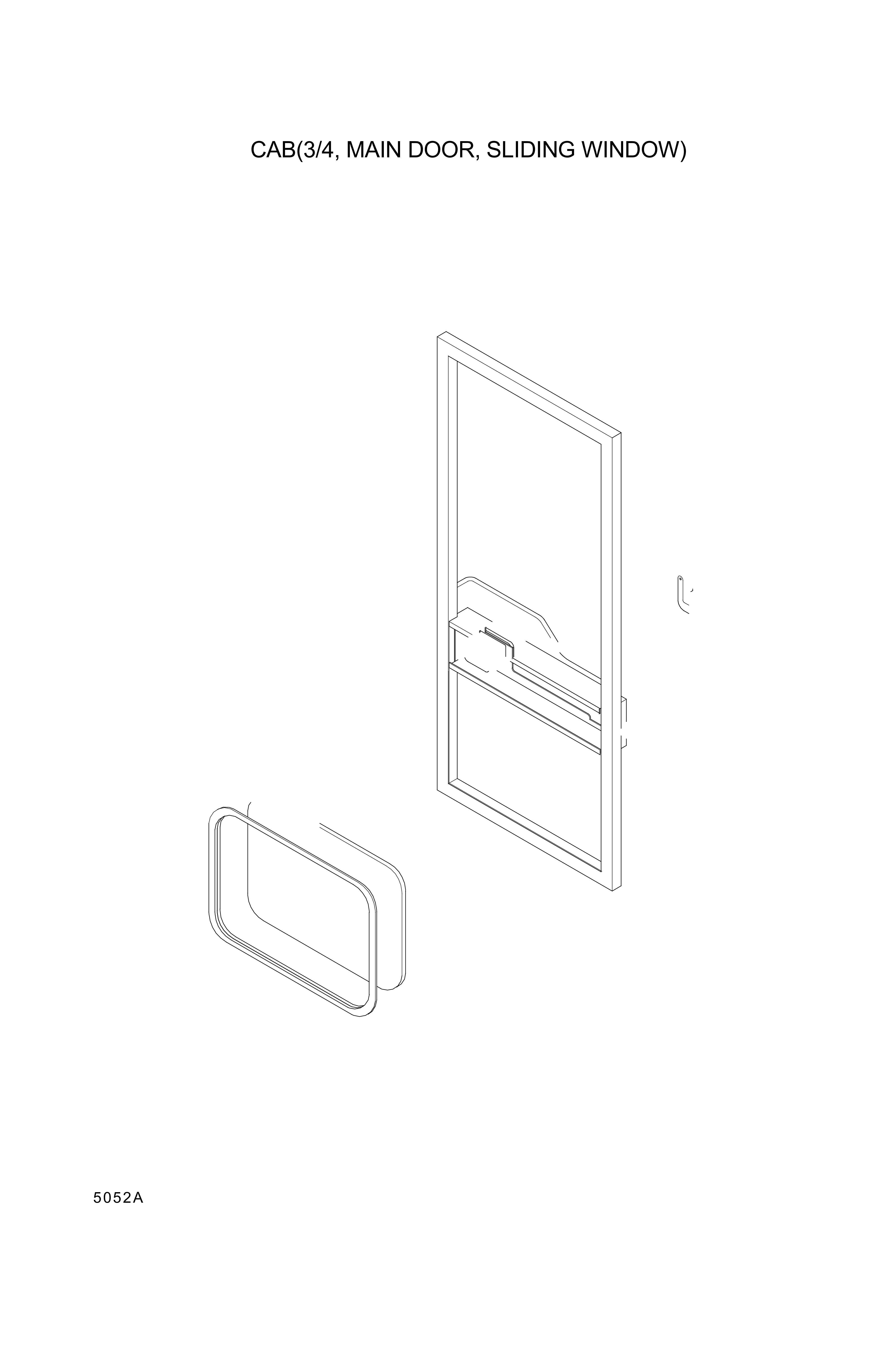 drawing for Hyundai Construction Equipment 74L3-05800 - GLASS-WINDOW IN