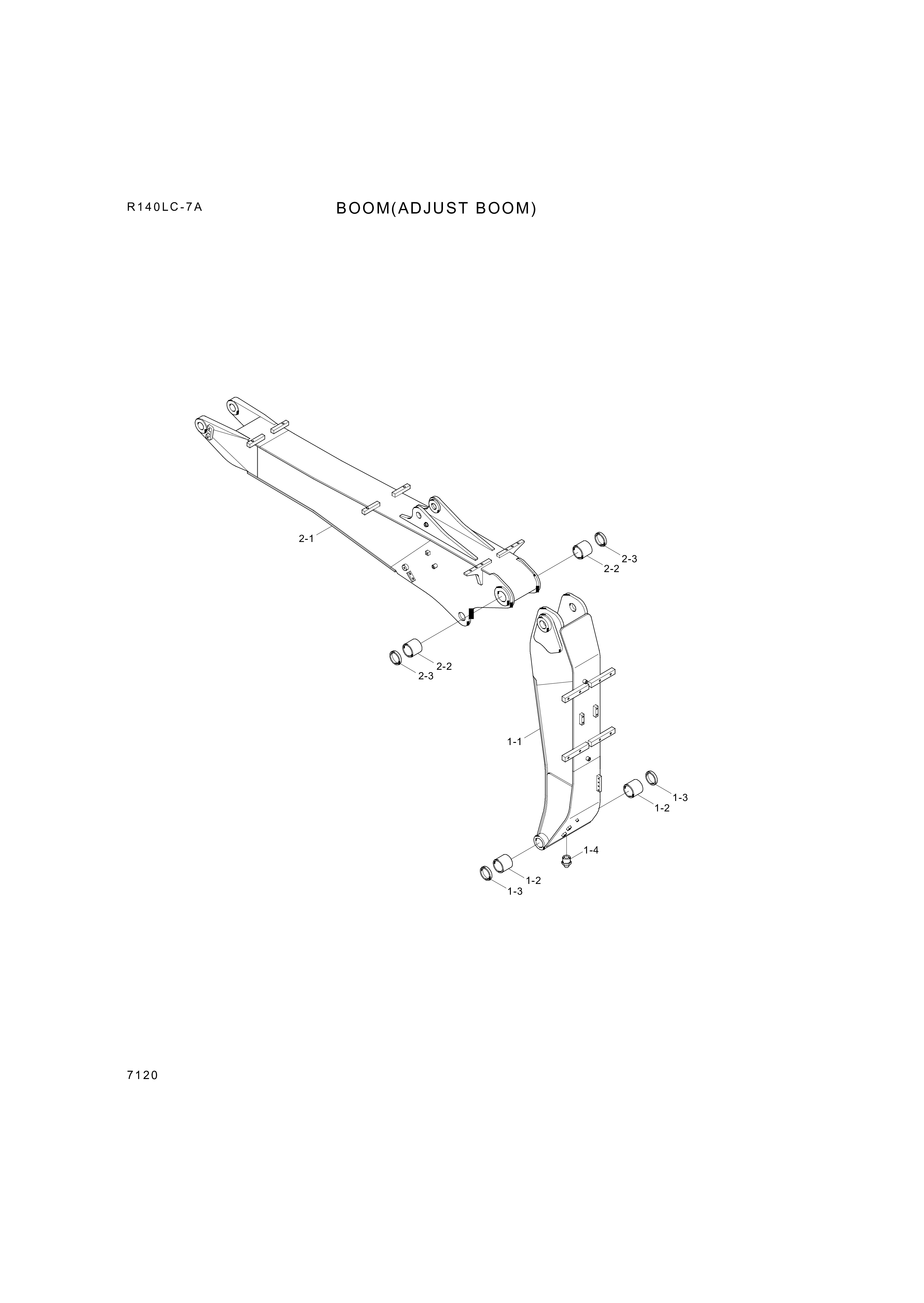 drawing for Hyundai Construction Equipment 61EN-12010 - BUSHING-PIN
