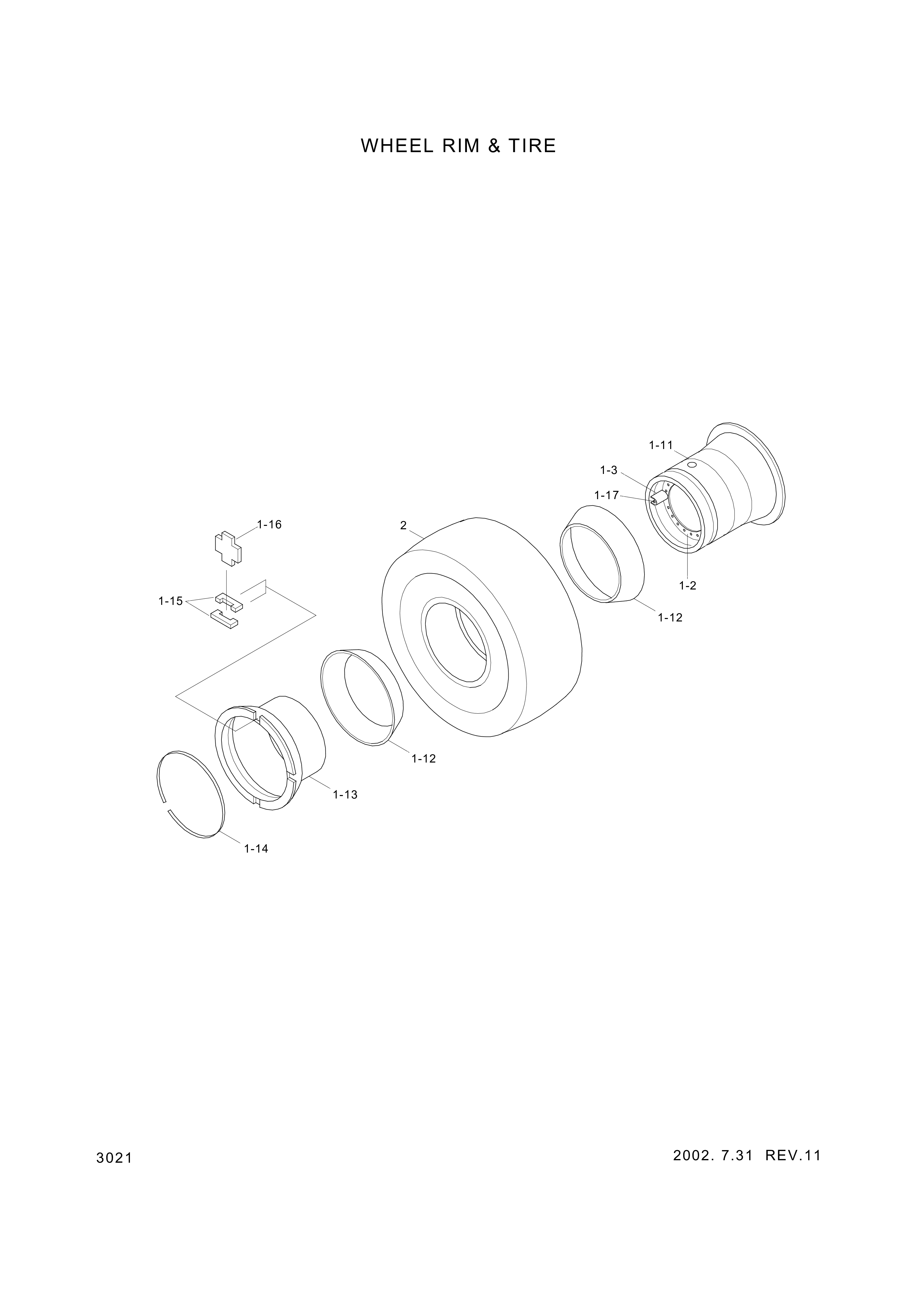 drawing for Hyundai Construction Equipment 84L3-00260 - WHEELRIM ASSY