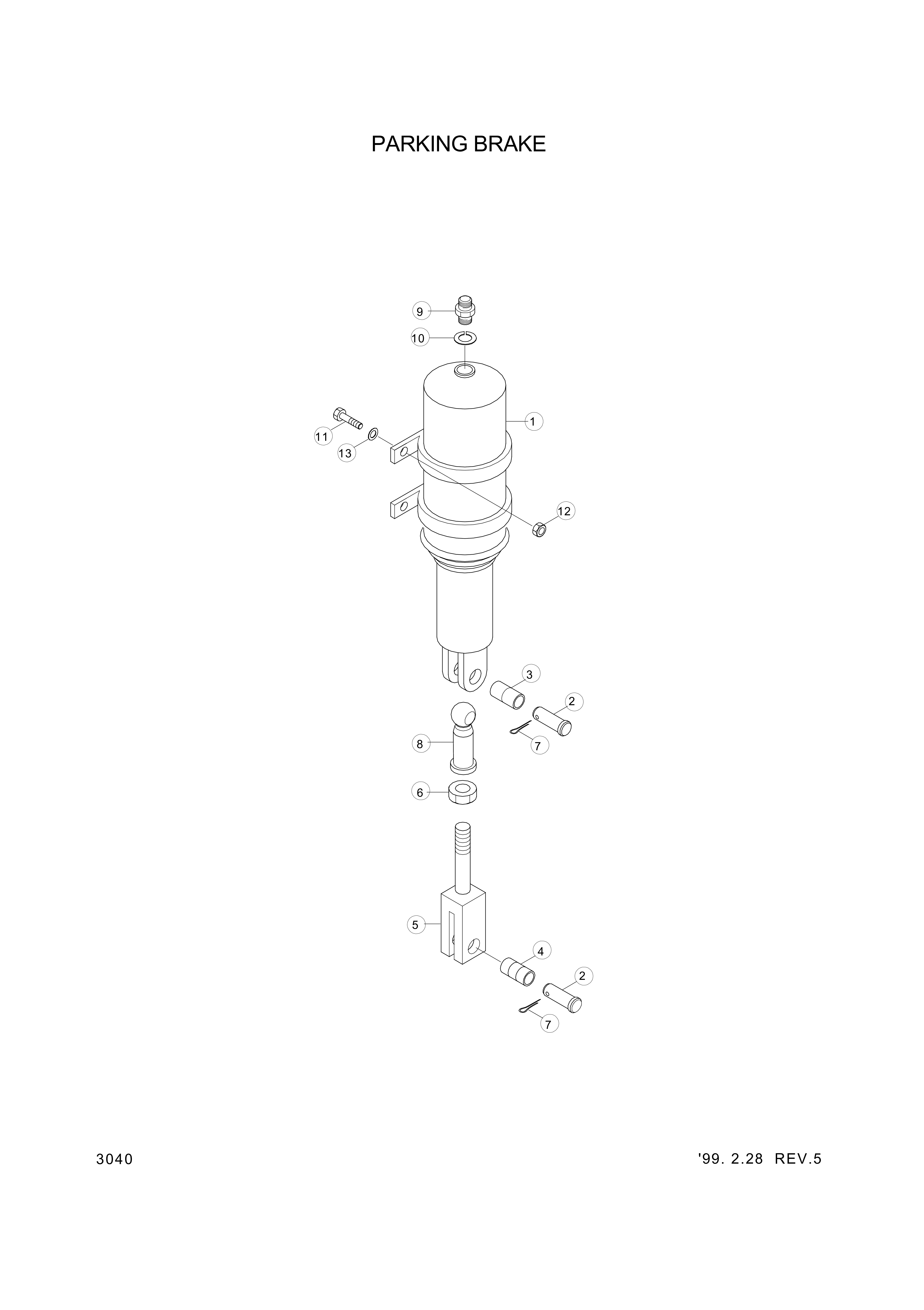drawing for Hyundai Construction Equipment 81L1-20141 - ACTUATOR-PARKING (figure 4)