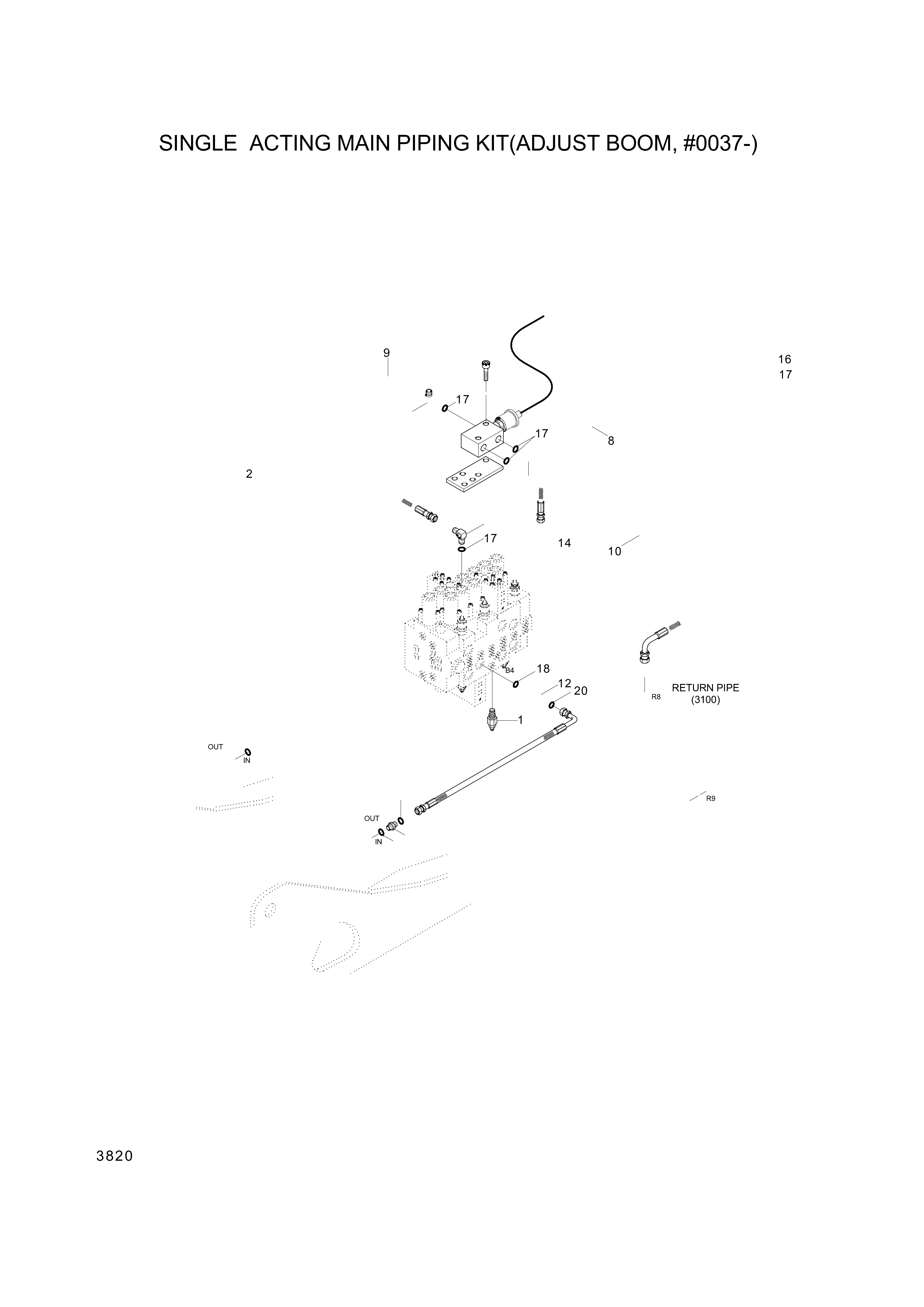 drawing for Hyundai Construction Equipment P933-126015 - HOSE ASSY-ORFS&THD (figure 1)