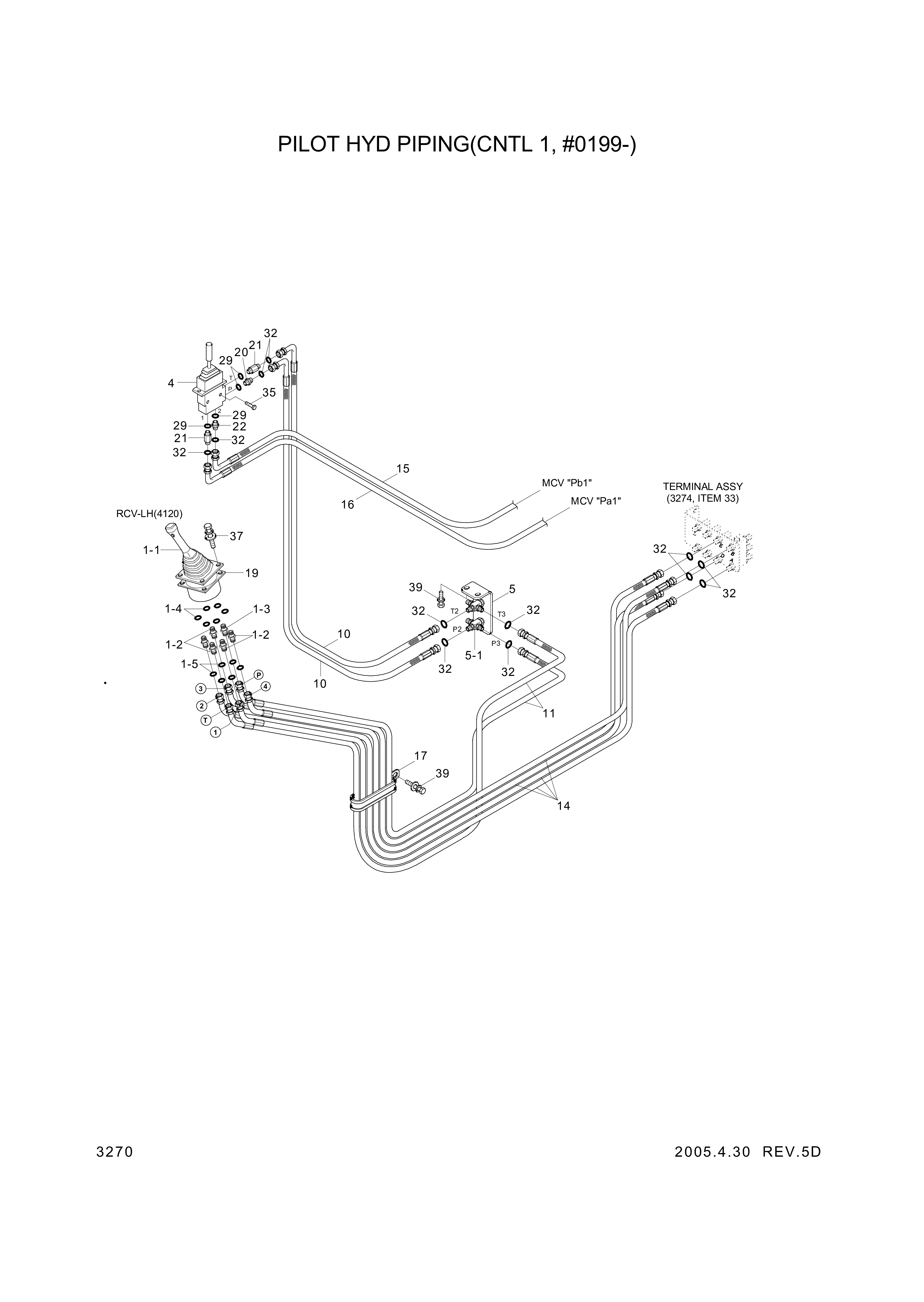 drawing for Hyundai Construction Equipment P930-042055 - HOSE ASSY-ORFS&THD (figure 5)