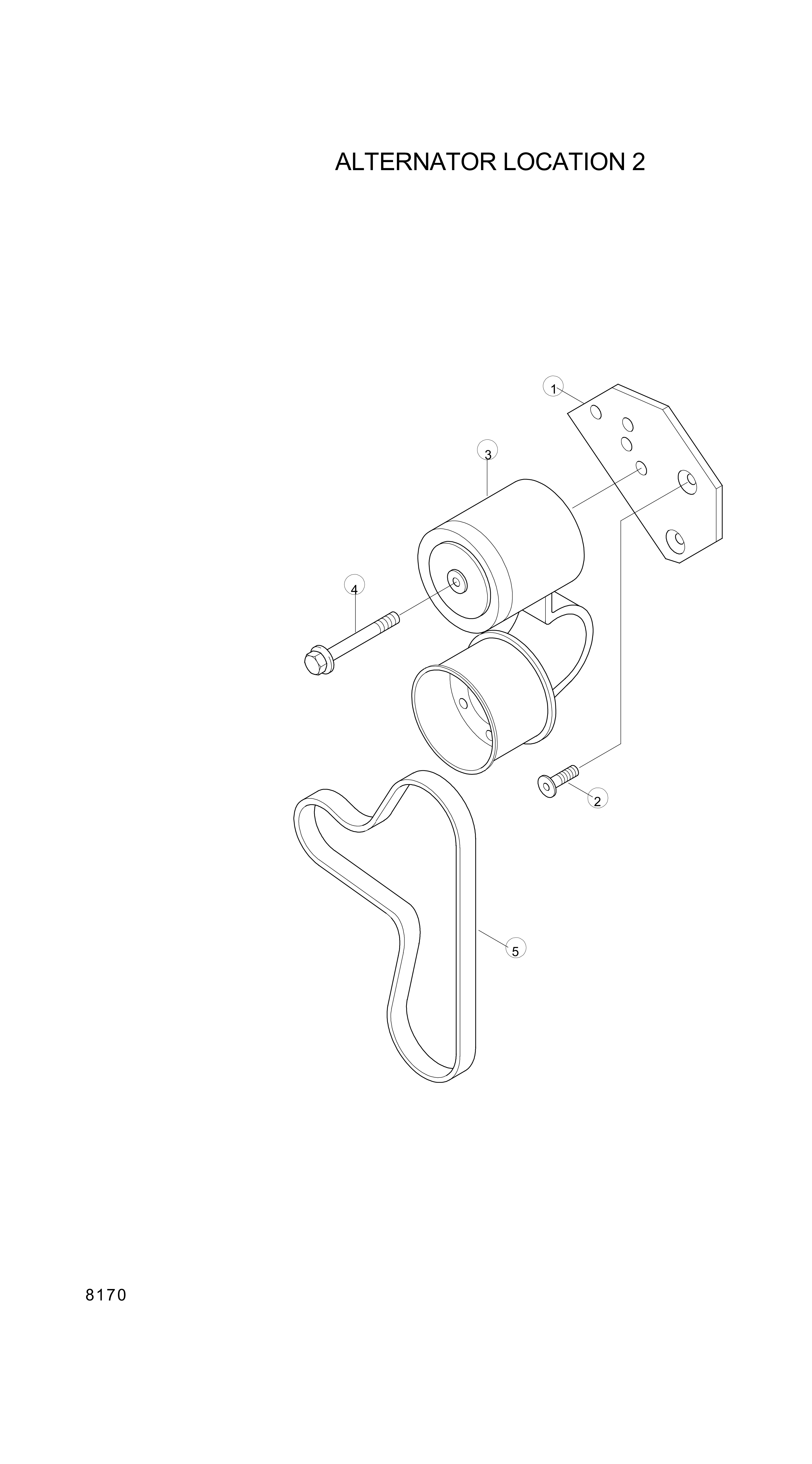 drawing for Hyundai Construction Equipment YUBP-05171 - BELT-FAN (figure 1)
