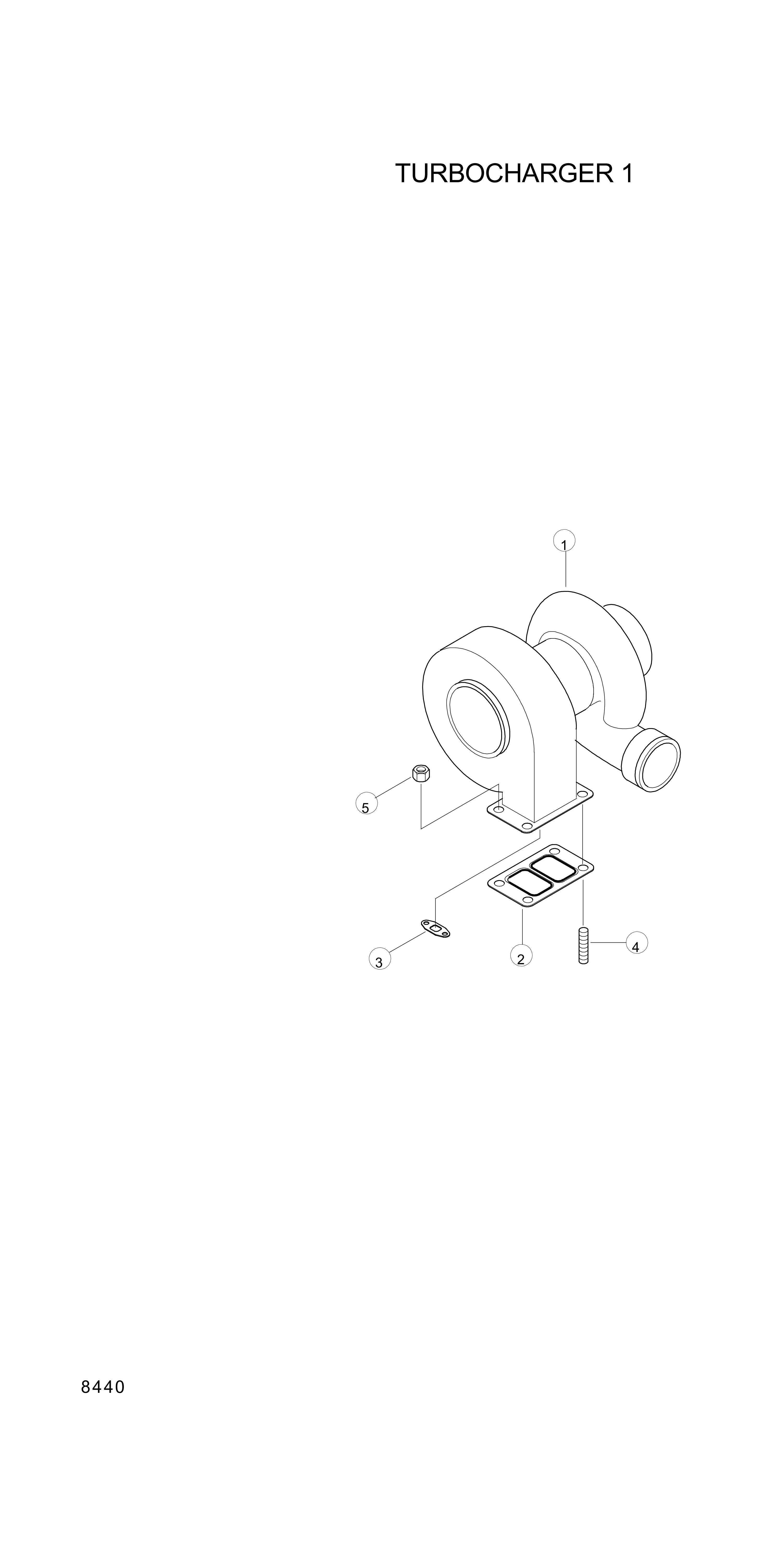 drawing for Hyundai Construction Equipment 3537132 - TURBOCHARGER (figure 1)