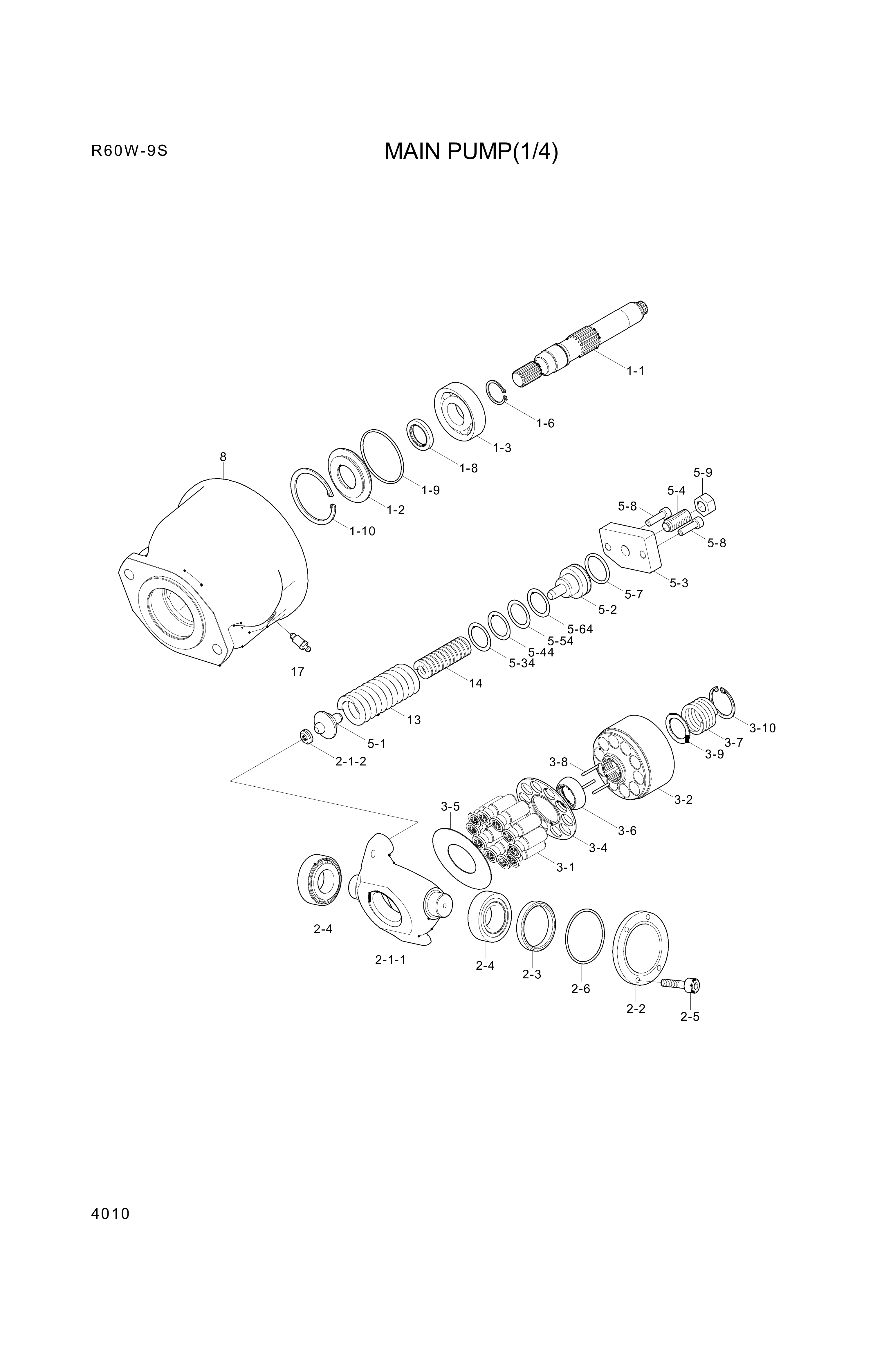 drawing for Hyundai Construction Equipment R971009402 - SHAFT (figure 3)