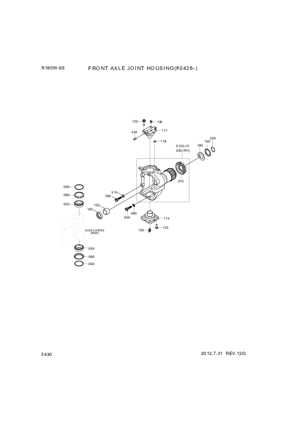 drawing for Hyundai Construction Equipment ZGAQ-04467 - Joint Housing-Rh (figure 1)