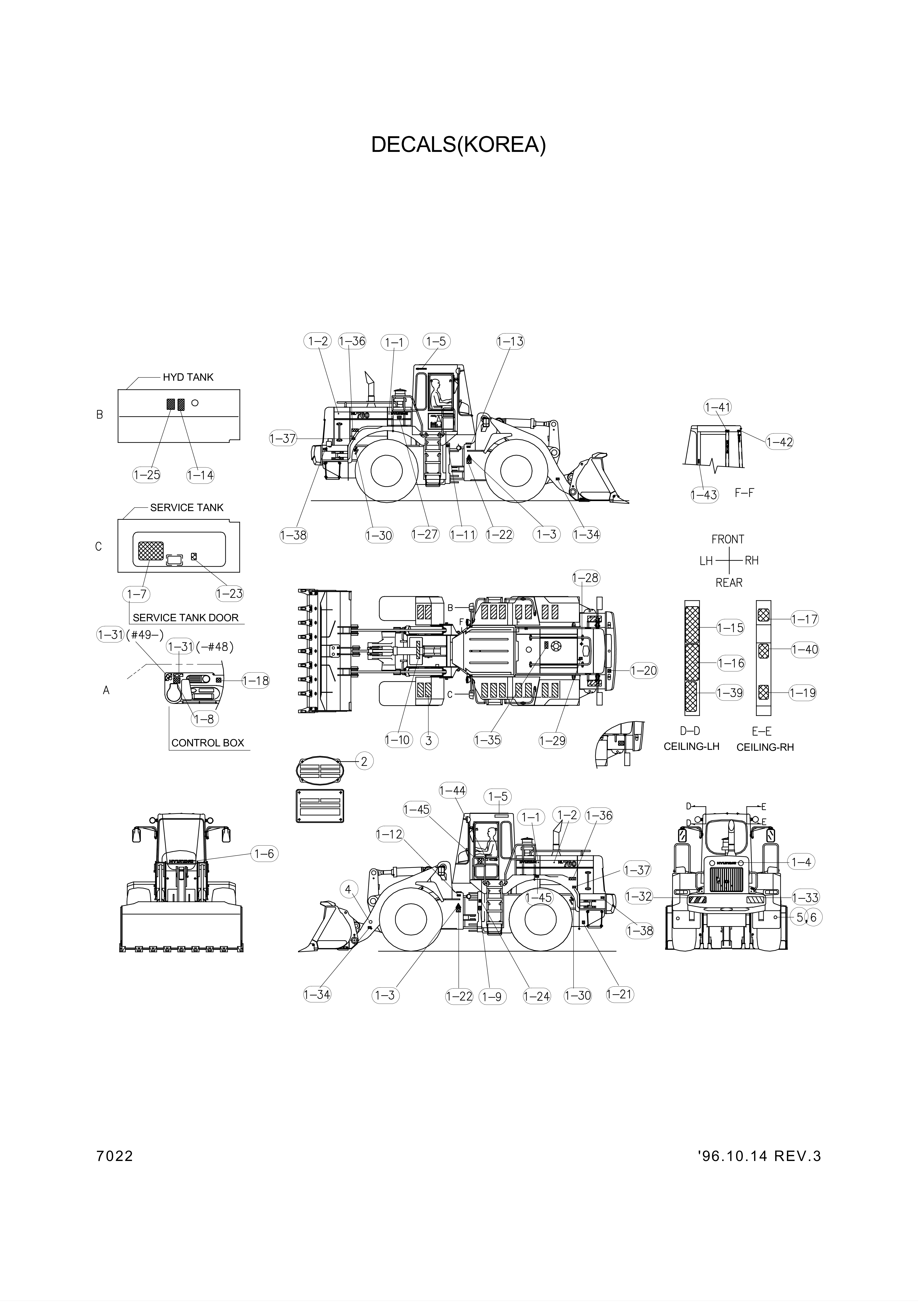 drawing for Hyundai Construction Equipment 94L3-00710 - DECAL-B