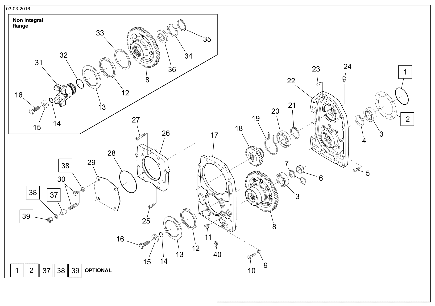 drawing for VENIERI 243.3.106 - BEARING (figure 1)