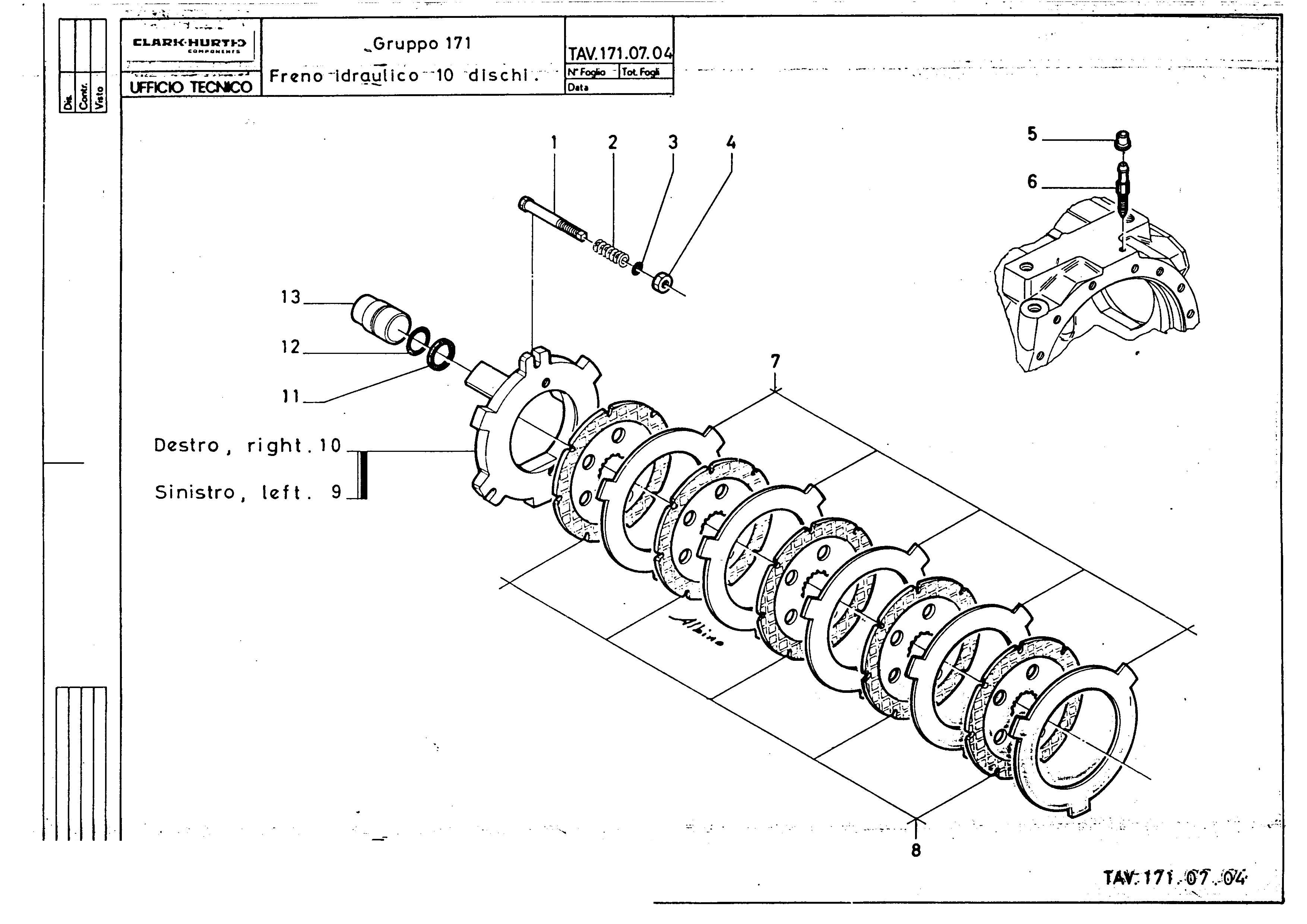 drawing for FMC FM2890MP - INTERMEDIATE BRAKE DISC (figure 1)