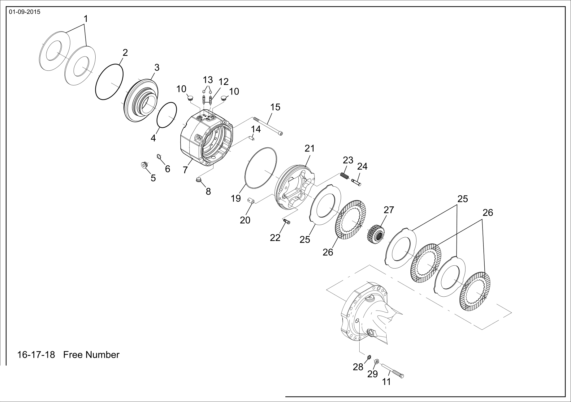 drawing for AGCO X549031800000 - SEAL - O-RING (figure 1)