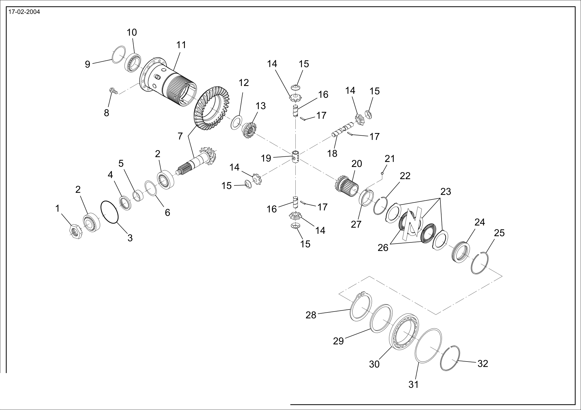 drawing for VENIERI 243.3.106 - BEARING (figure 3)