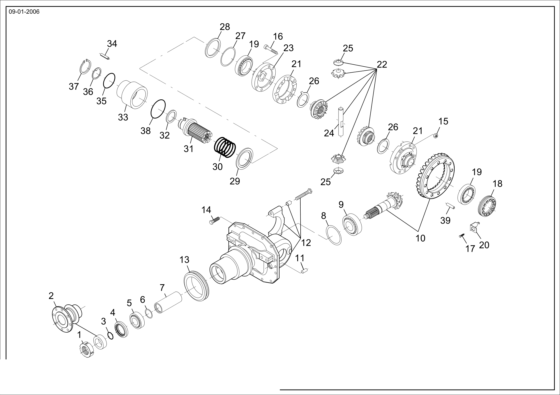 drawing for LANDINI 1444071X1 - BOLT (figure 1)