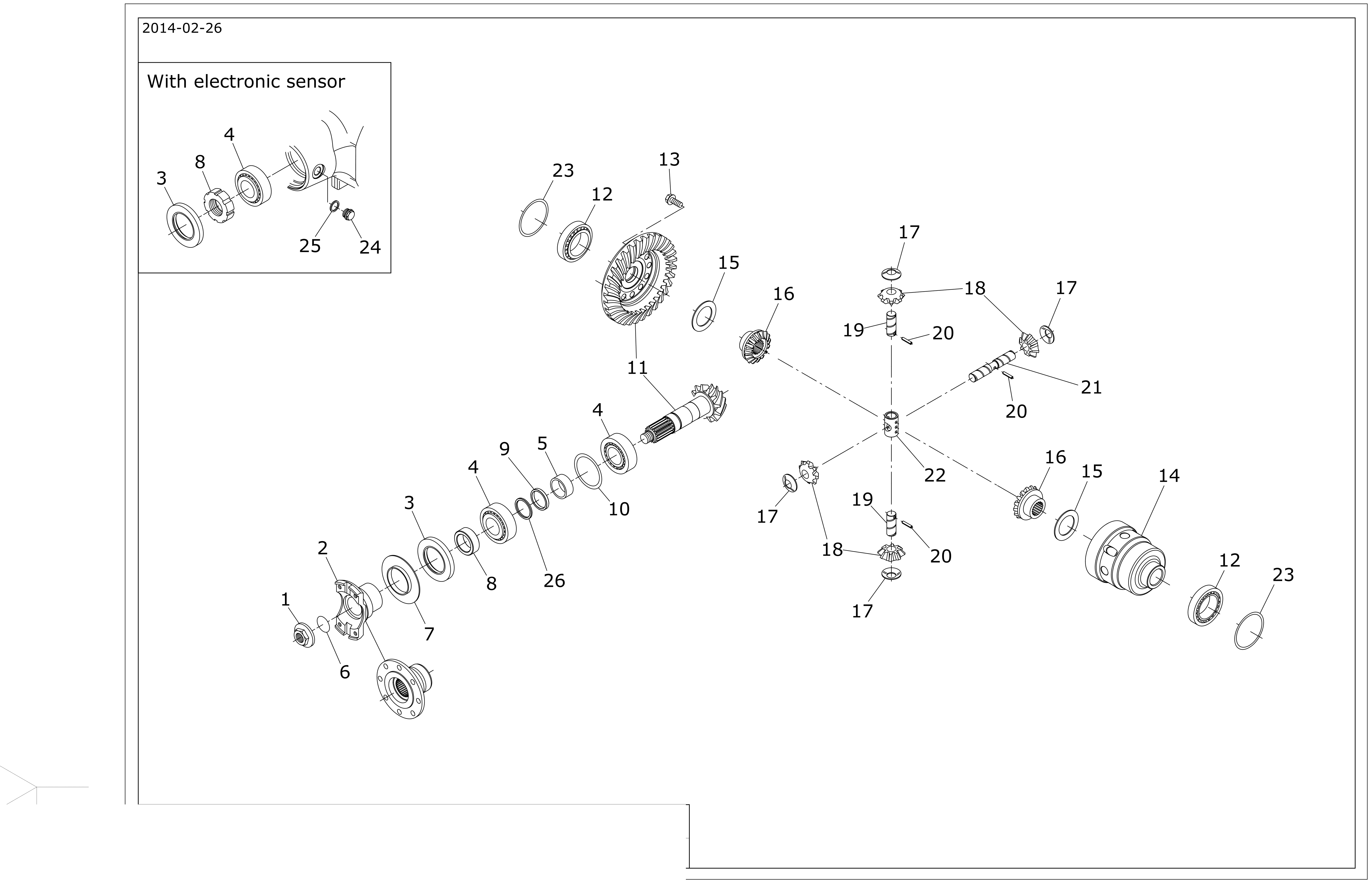 drawing for VENIERI 243.2.405 - SHAFT RETAINER (figure 3)
