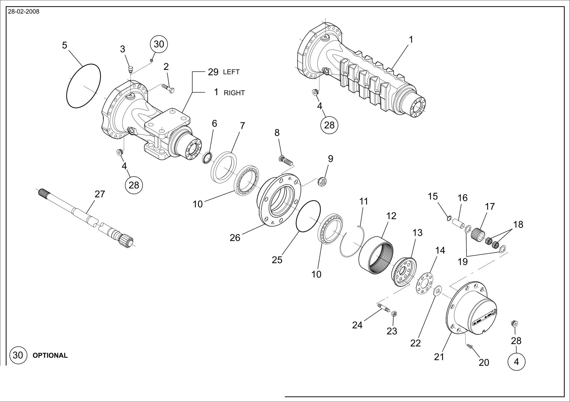 drawing for WACKER NEUSON 1000105854 - BEARING (figure 1)