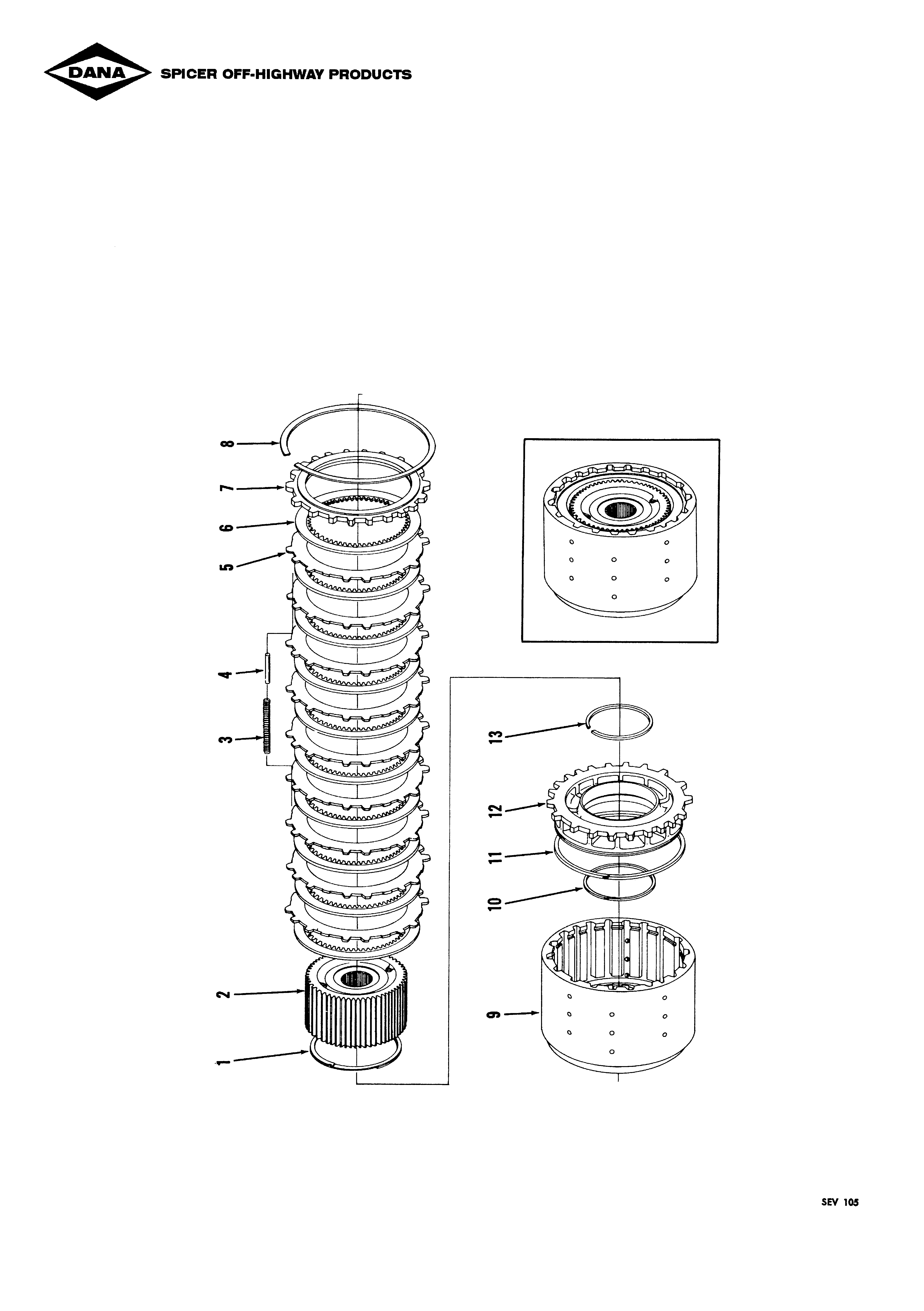 drawing for DANA 217140 - FRICTION PLATE (figure 1)