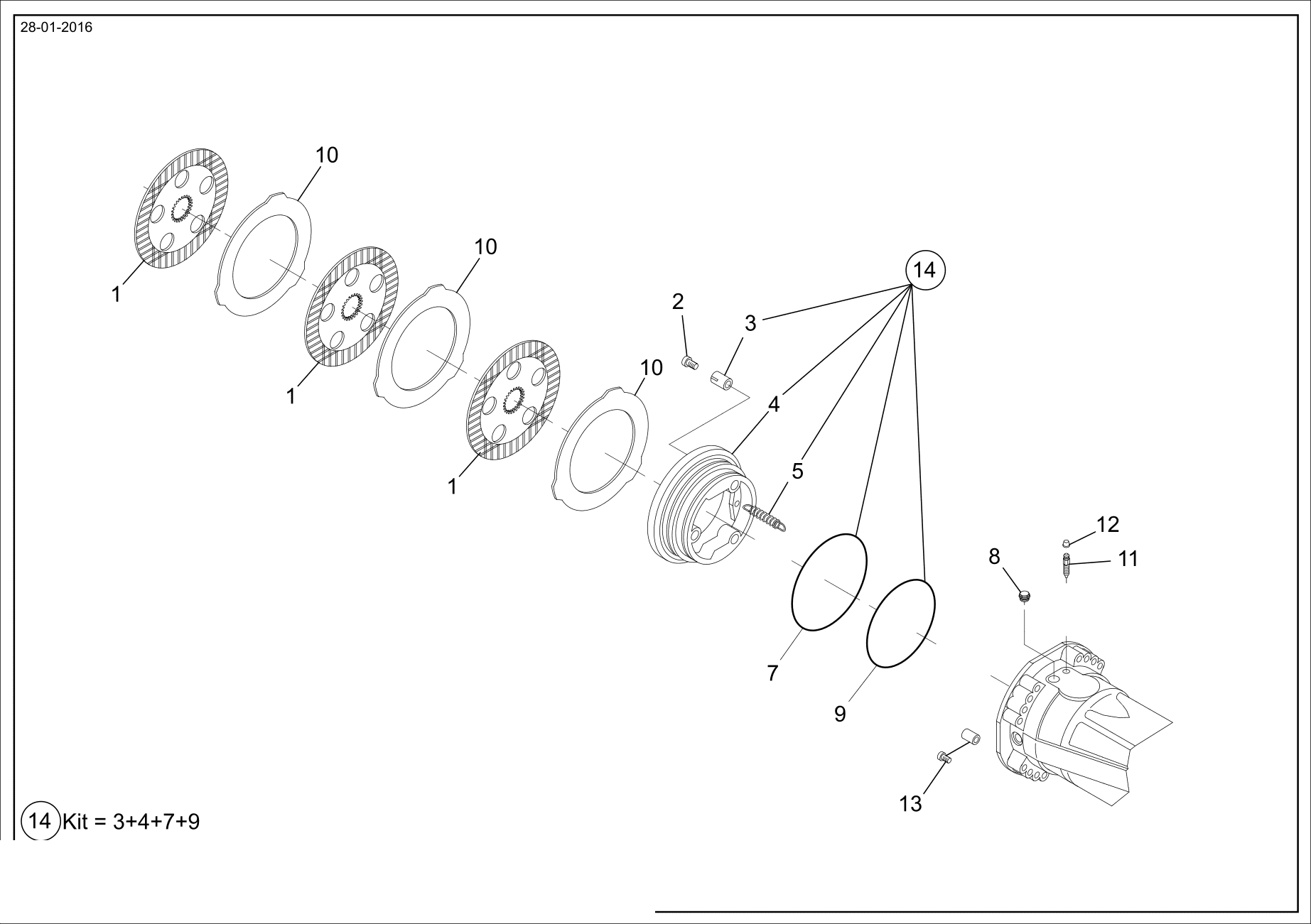 drawing for WEILER 13967C120 - LEVER (figure 1)