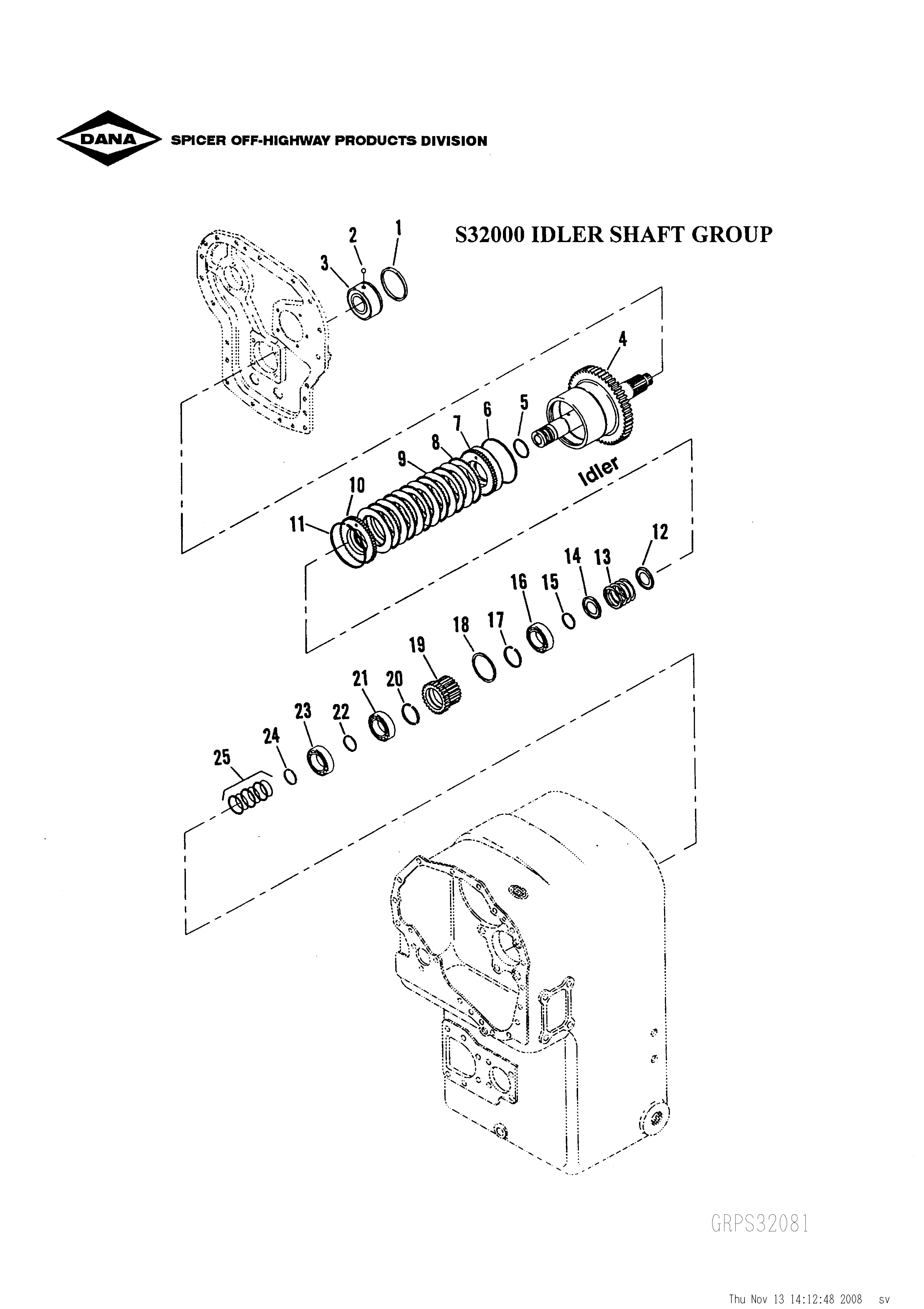 drawing for LIFTKING 4204503 - CLUTCH PISTON ASSY (figure 1)