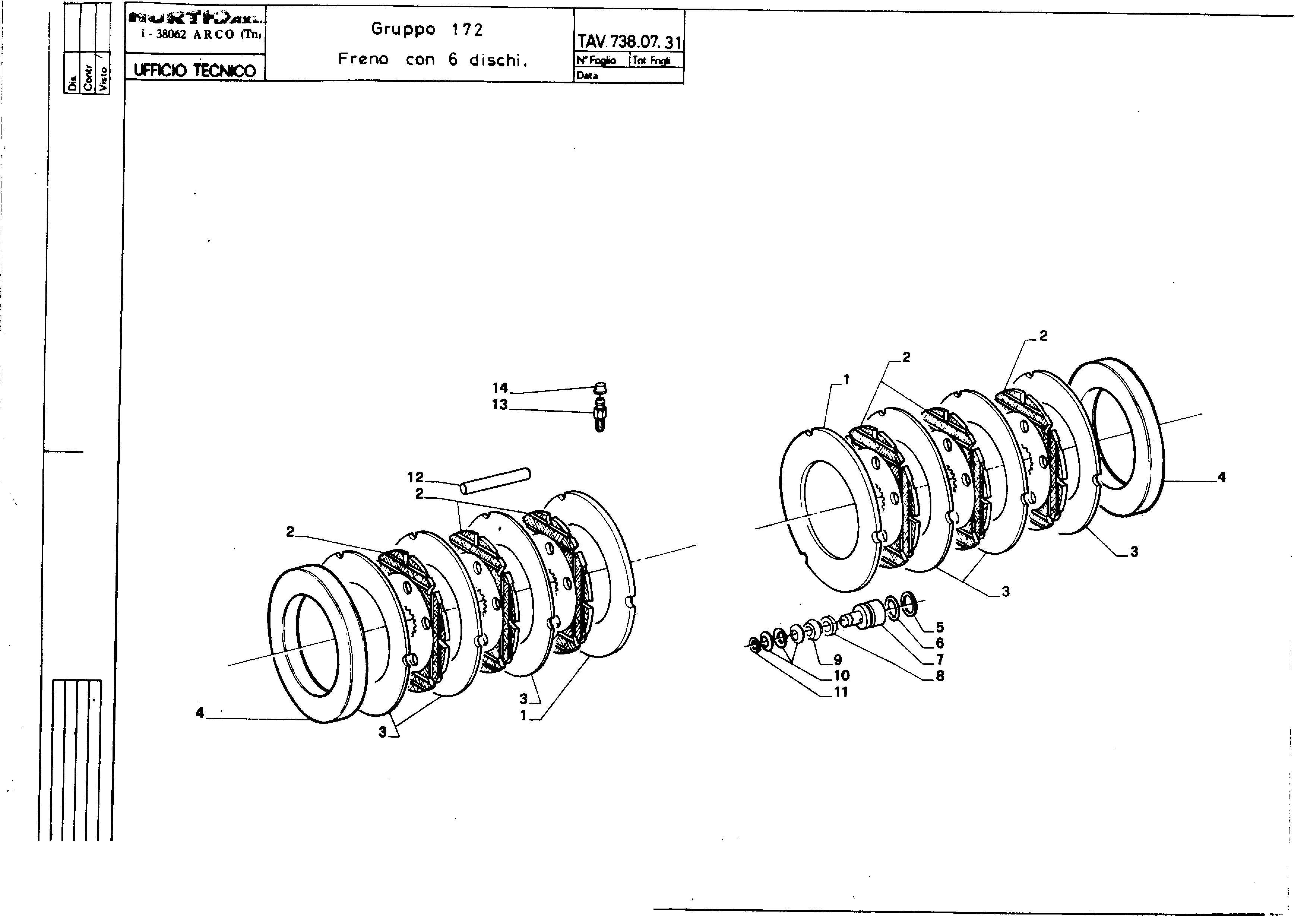 drawing for FMC FM2184MP - BRAKE DISC (figure 2)