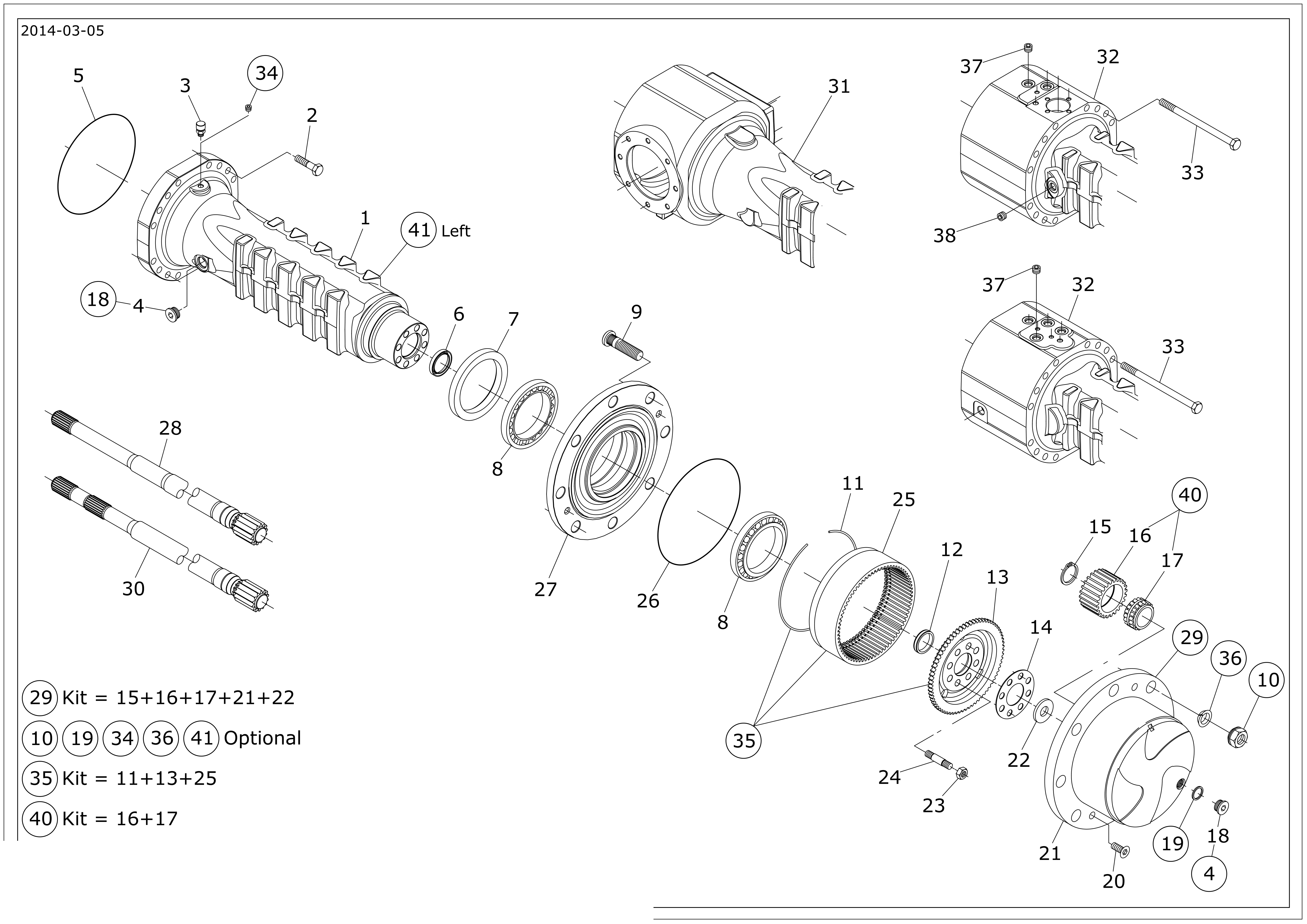 drawing for VENIERI 243.3.146 - WHEEL HUB (figure 2)