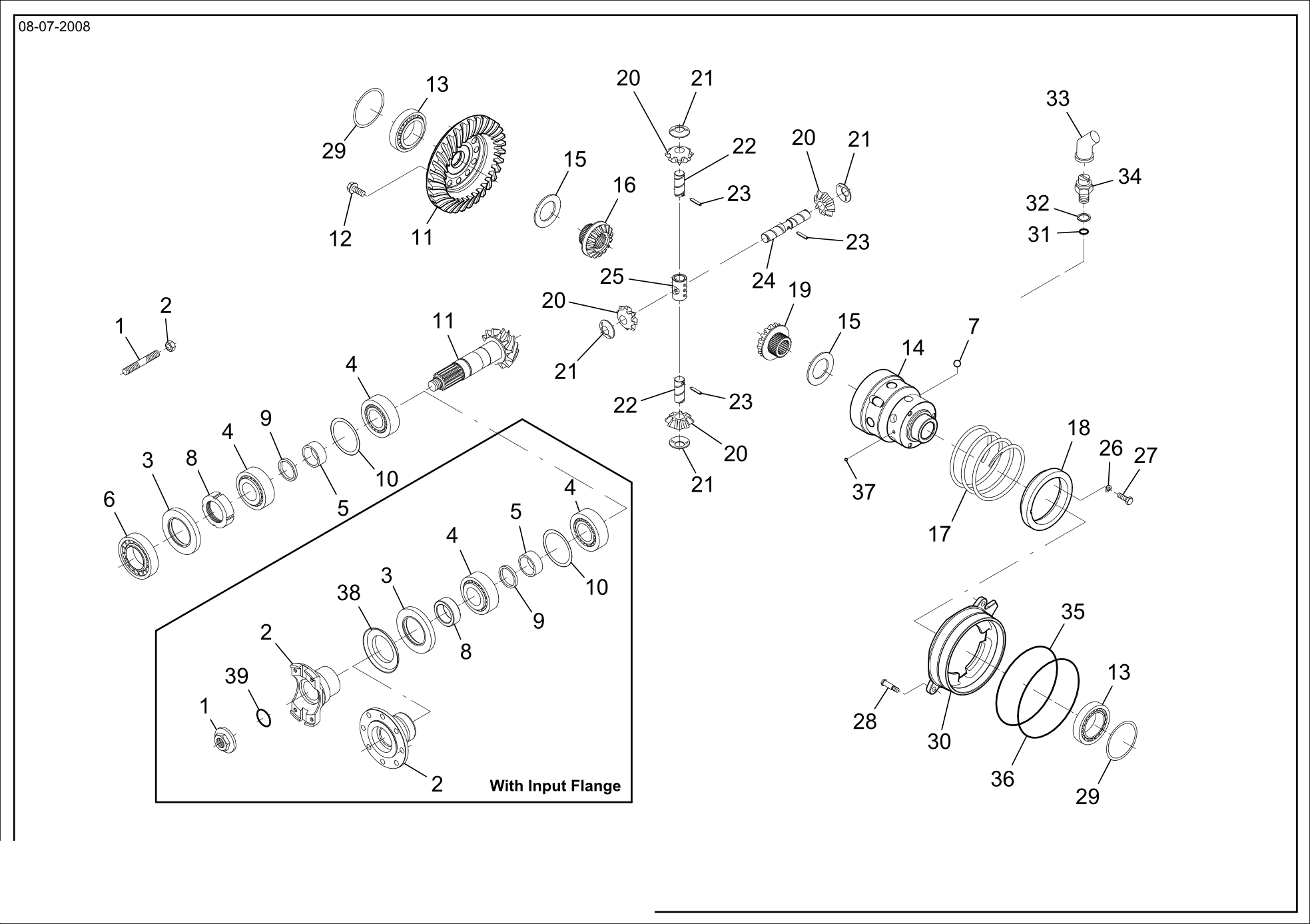 drawing for WACKER NEUSON 1000099716 - FLANGE (figure 5)
