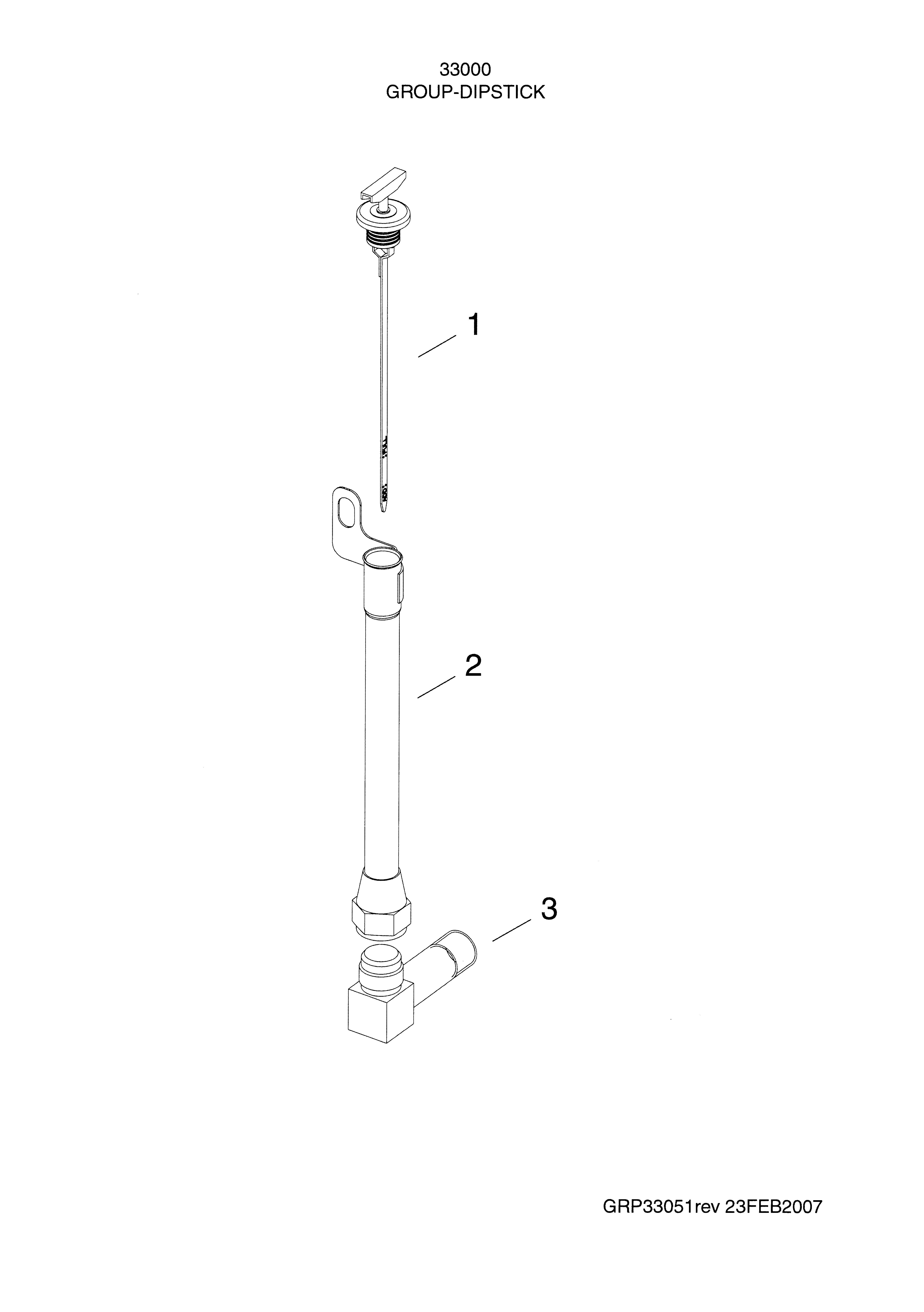 drawing for HOIST LIFT TRUCKS M04513 - DIP STICK (figure 1)