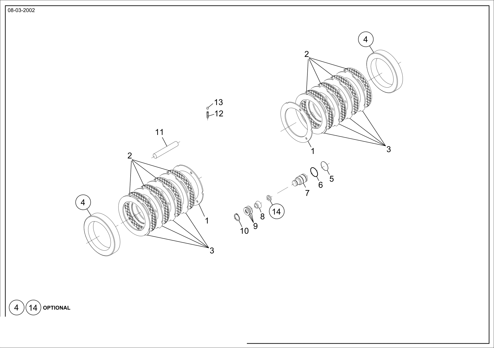 drawing for FMC FM2184MP - BRAKE DISC (figure 3)
