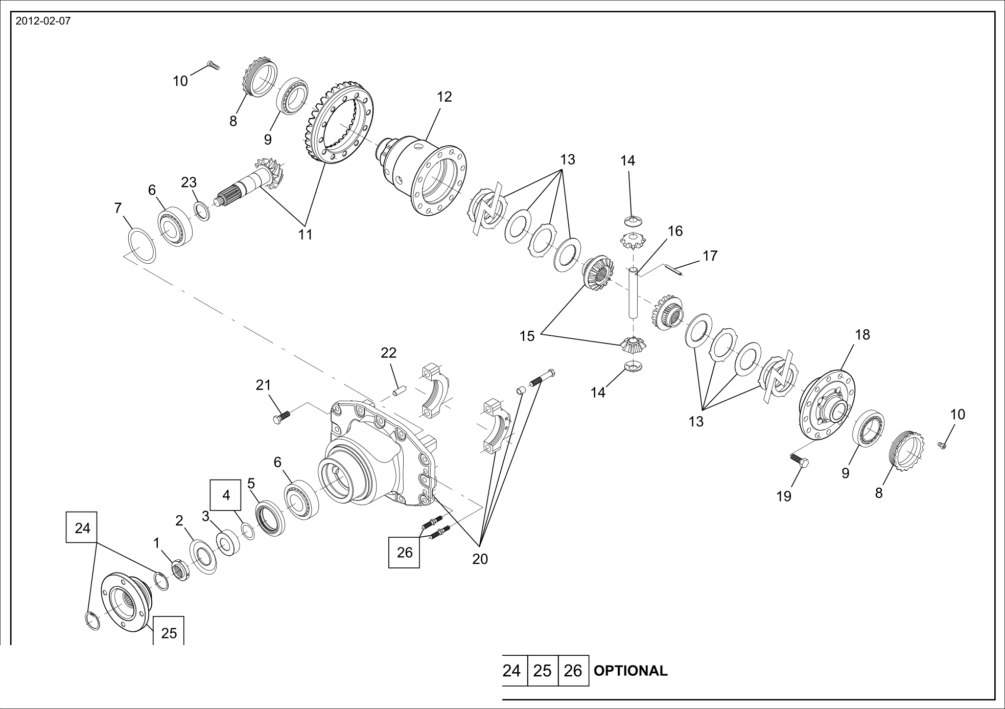 drawing for ERKUNT Y01106 - BEVEL GEAR SET (figure 2)
