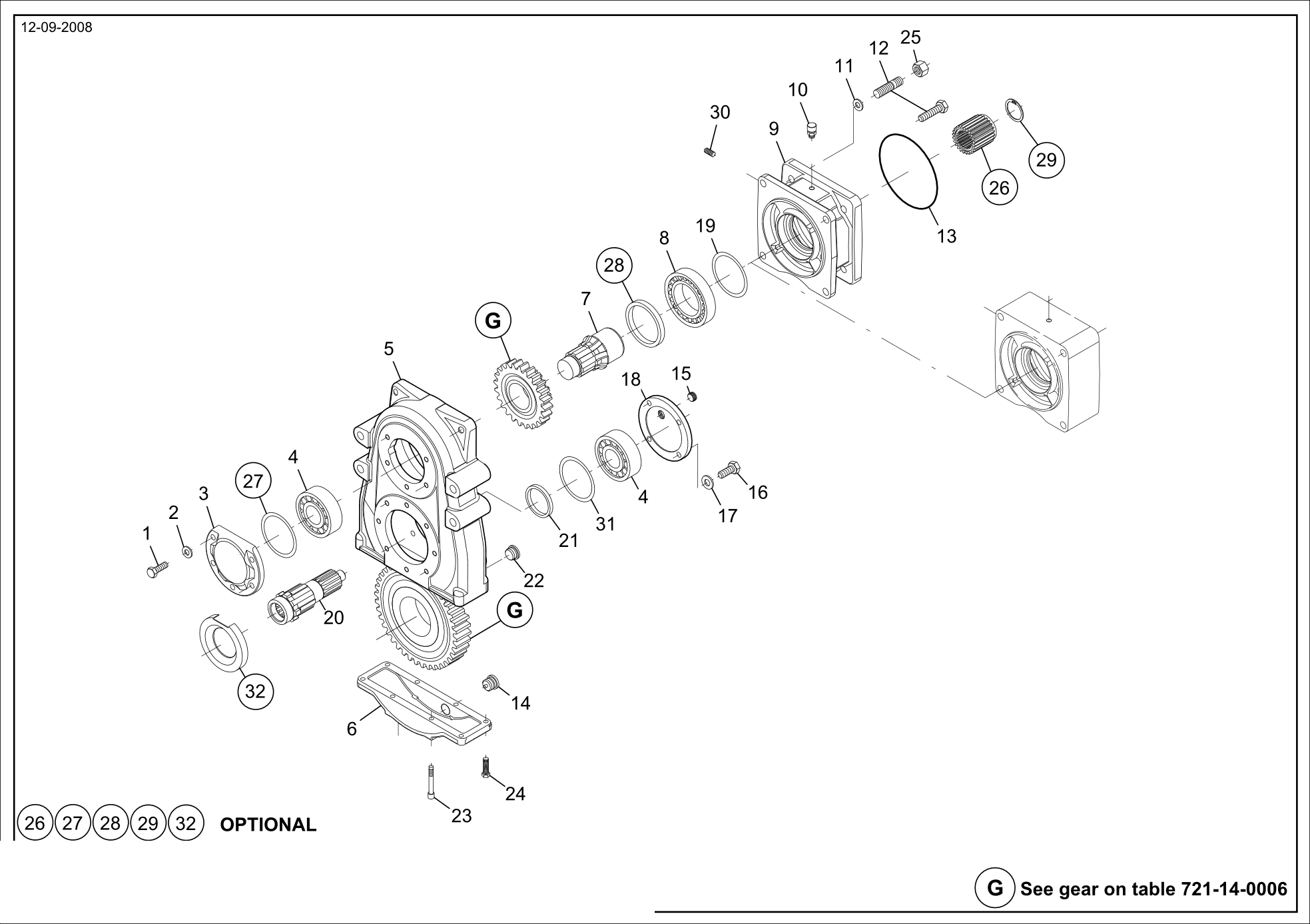 drawing for MECALAC 565A0016 - HOUSING (figure 3)