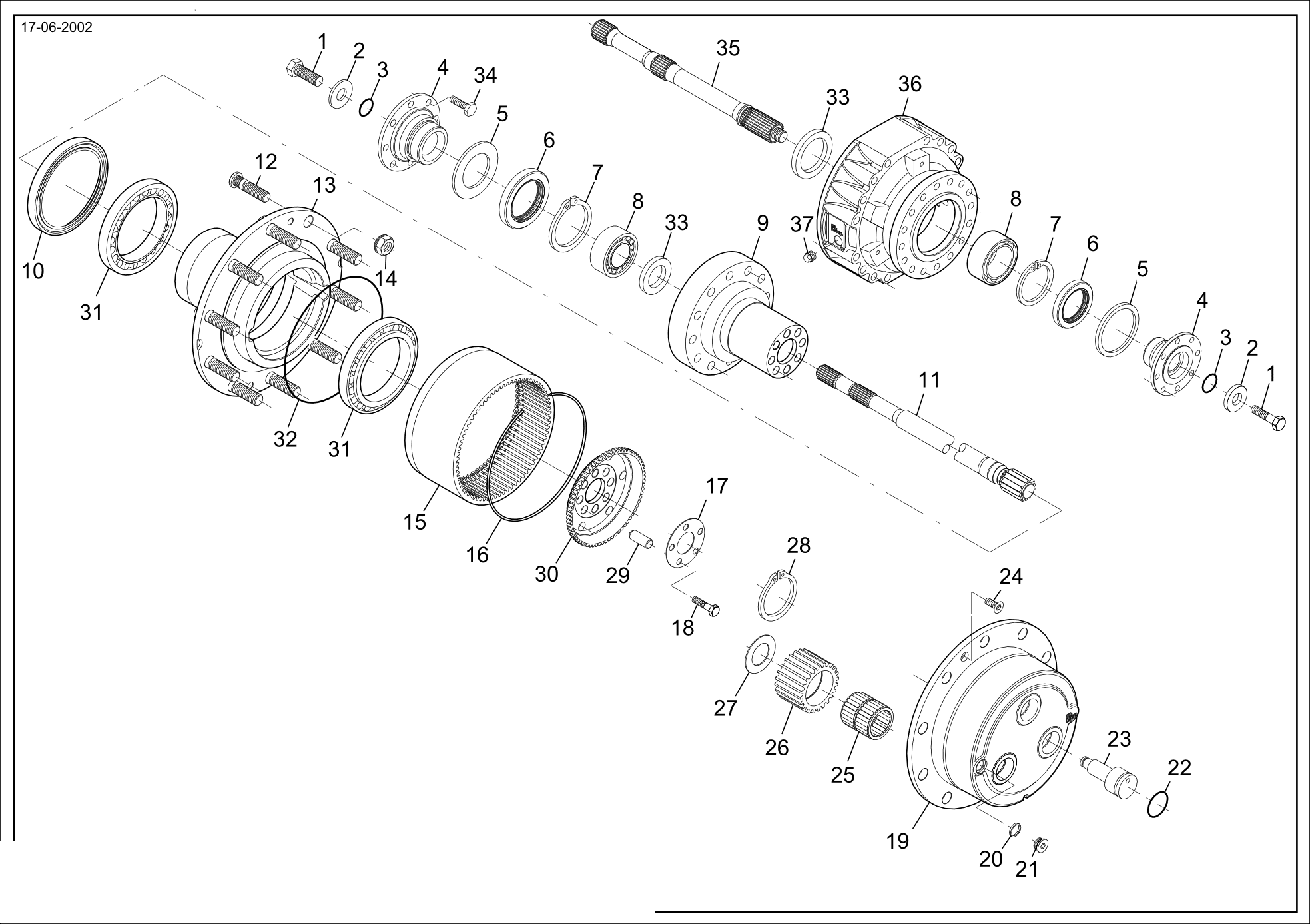 drawing for CNH NEW HOLLAND 71486325 - RING GEAR SUPPORT
