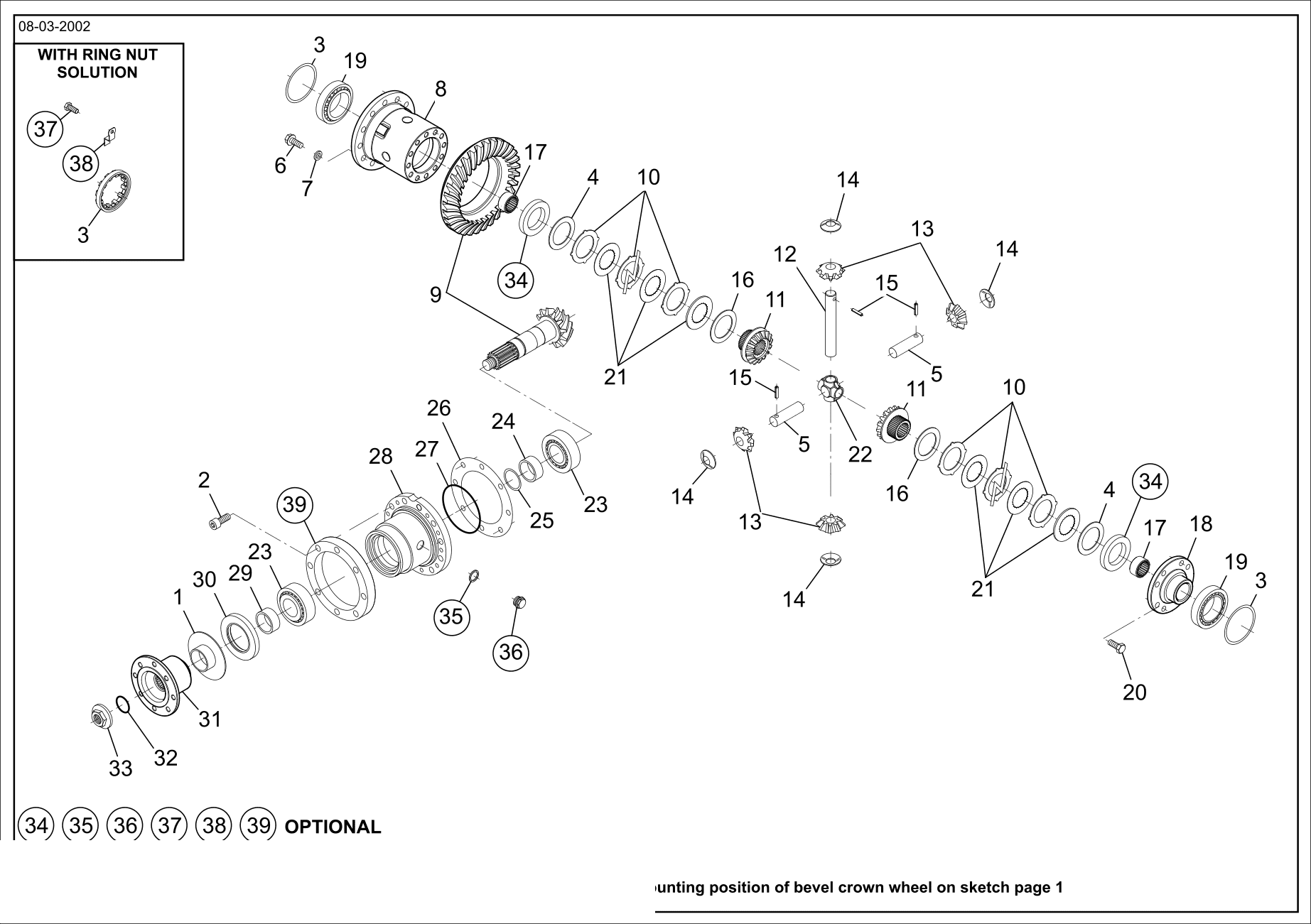 drawing for CAPACITY OF TEXAS 428102 - DIFF. SHAFT (figure 1)