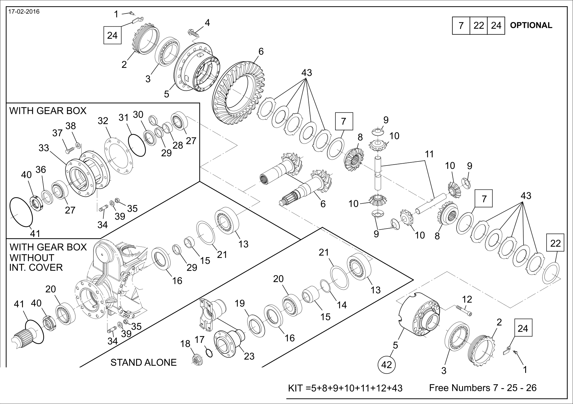 drawing for OMEGA LIFT 30.005.40311 - BEVEL GEAR SET (figure 2)