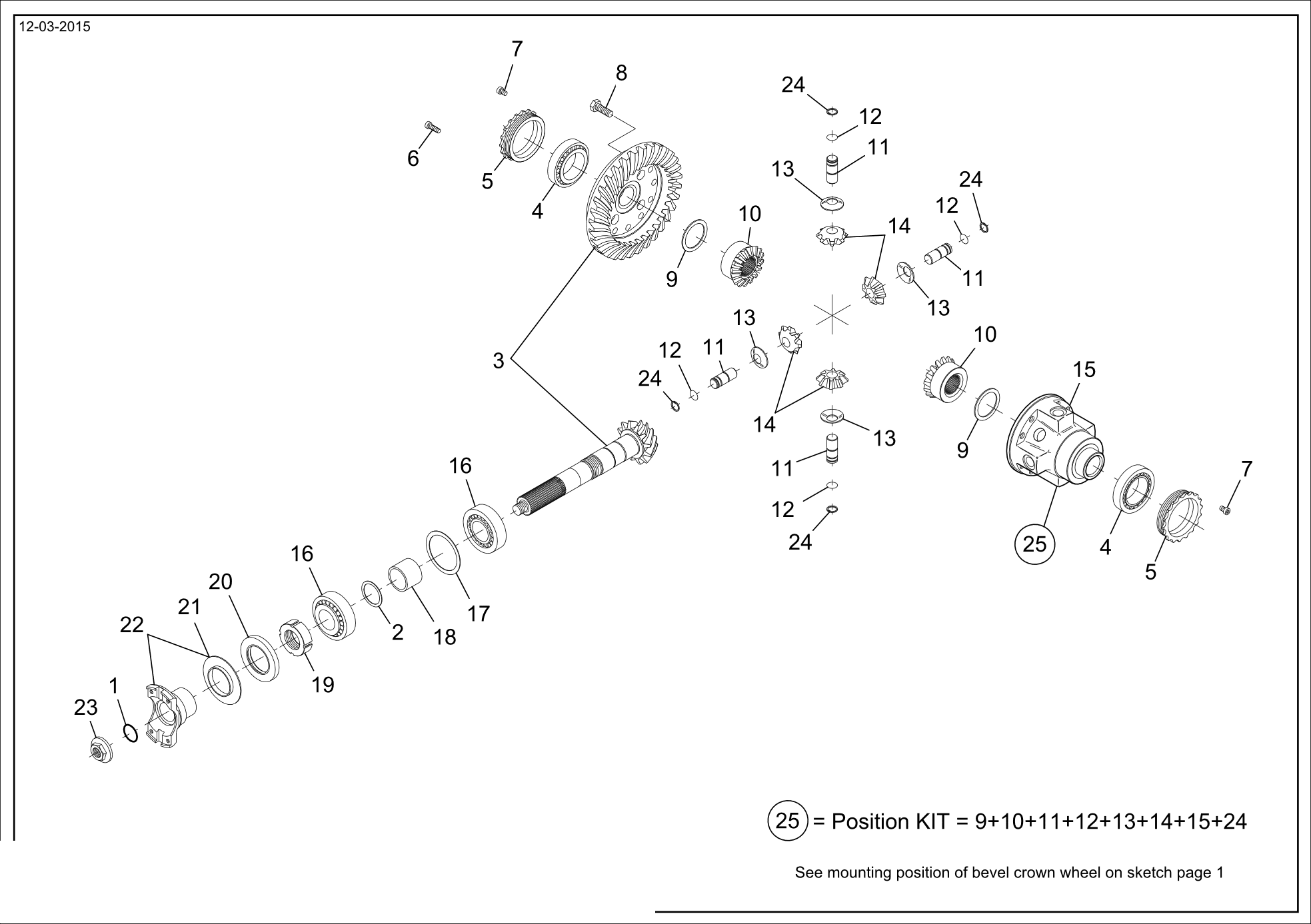 drawing for CNH NEW HOLLAND 76086135 - BEVEL GEAR SET (figure 2)