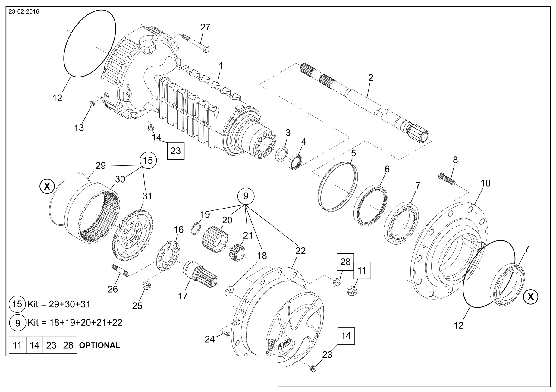 drawing for AGCO 5104063 - TAPER ROLLER BEARING (figure 3)