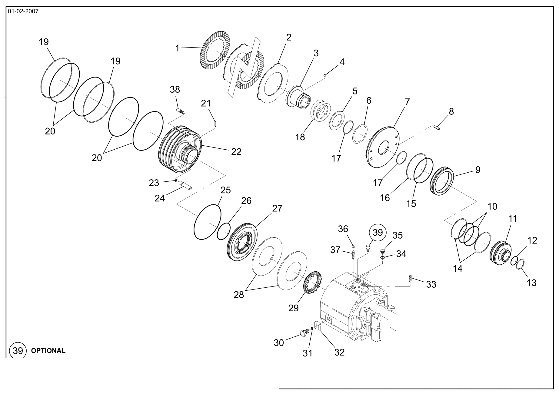 drawing for FARESIN 61002115N - BRAKE DISC (figure 5)