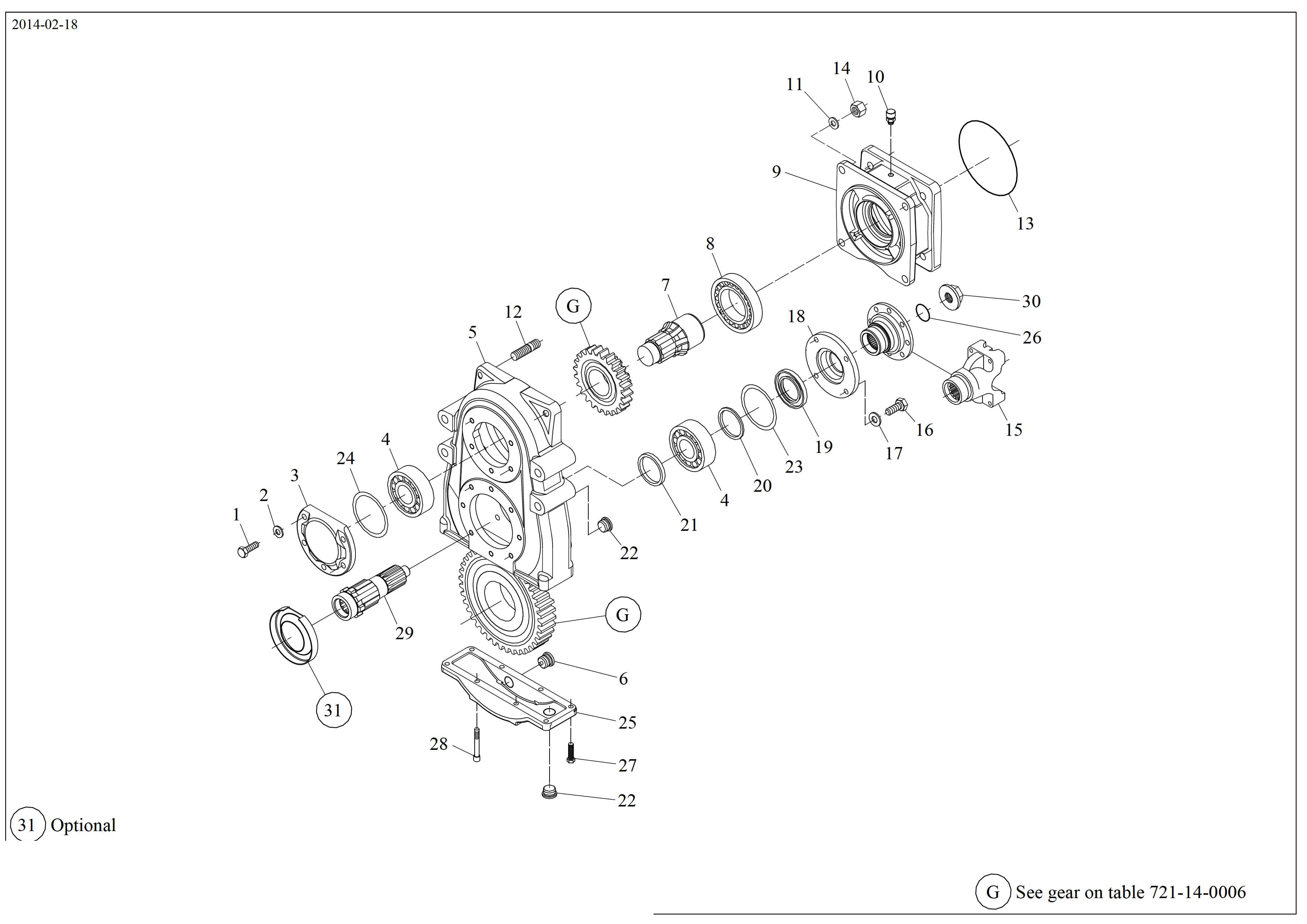 drawing for CNH NEW HOLLAND 1452596 - INPUT SHAFT (figure 4)
