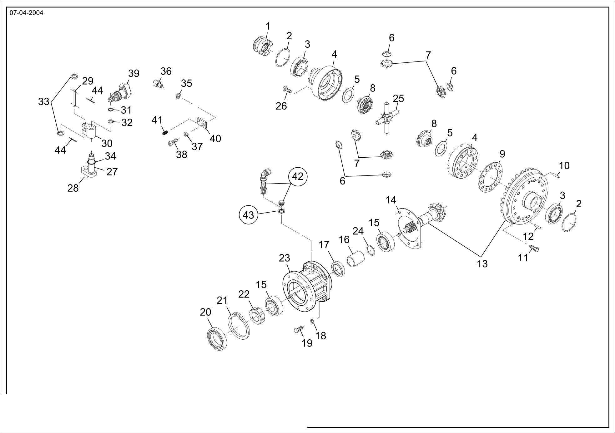drawing for WIRTGEN GROUP 10480432 - TAPER ROLLER BEARING (figure 4)