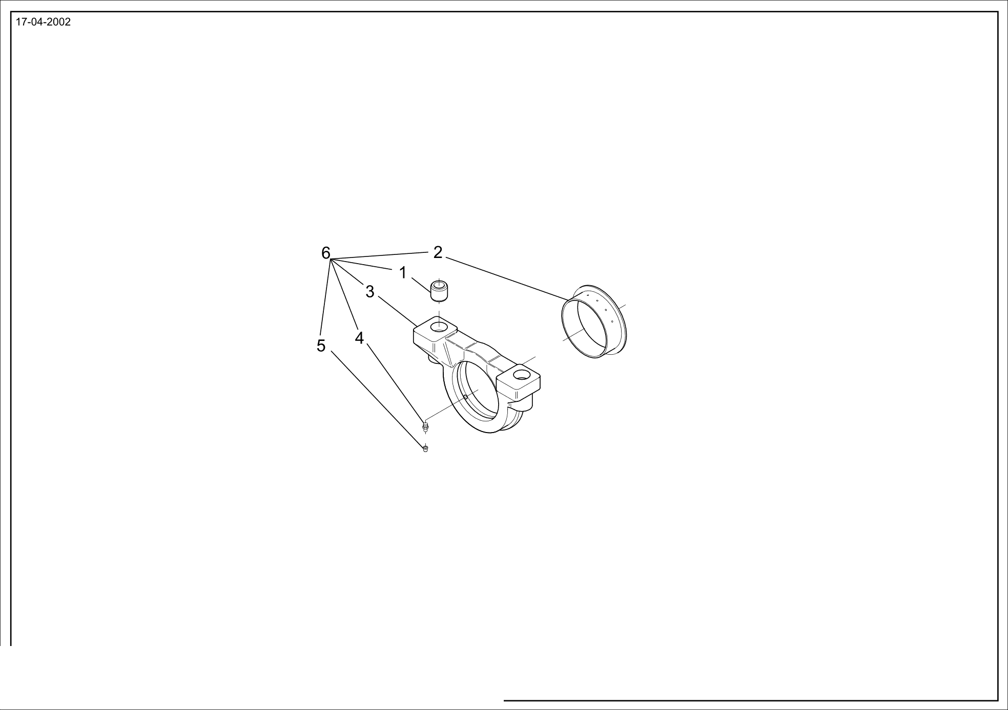 drawing for MECALAC 565A0014 - THRUST BUSHING (figure 4)
