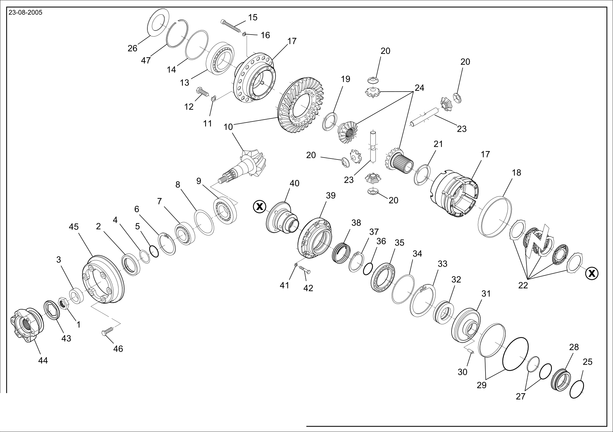 drawing for MASSEY FERGUSON 005103812 - TAPER ROLLER BEARING (figure 4)