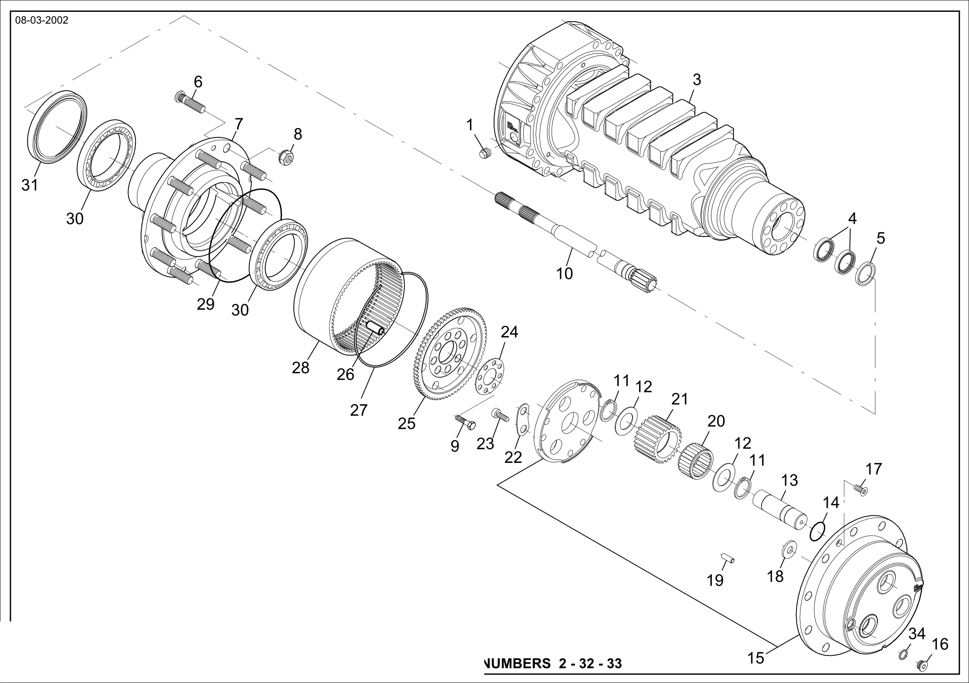 drawing for CNH NEW HOLLAND 71486431 - AXLE CASE (figure 2)