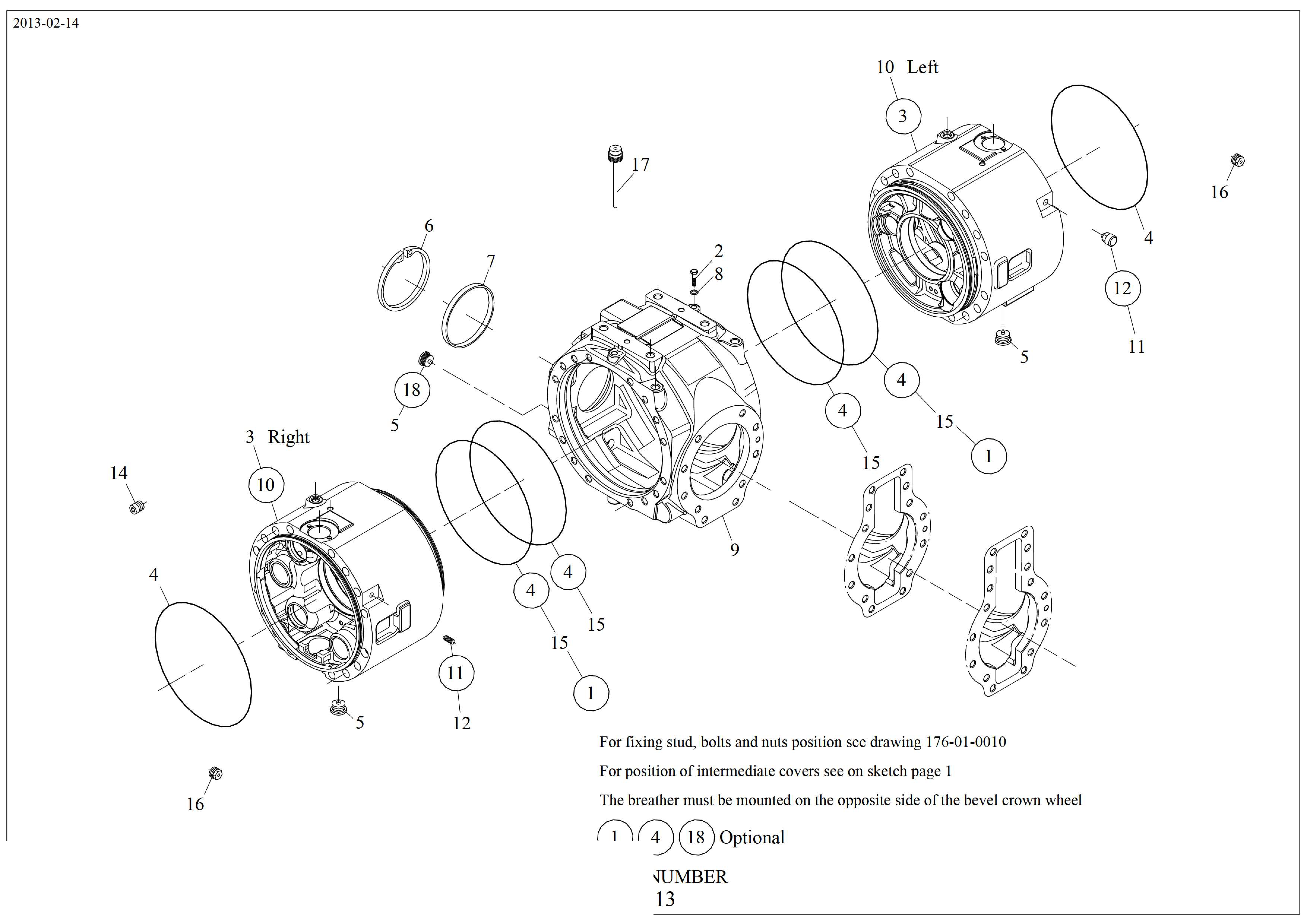 drawing for CNH NEW HOLLAND 71486270 - INTERMEDIATE COVER (figure 3)