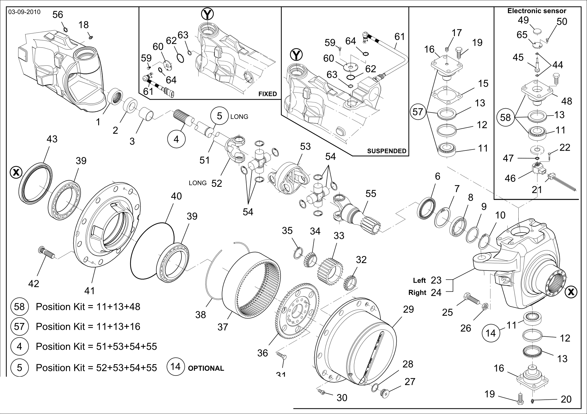 drawing for AGCO ACP0292870 - HALF SHAFT DIFFERENTIAL SIDE (figure 1)