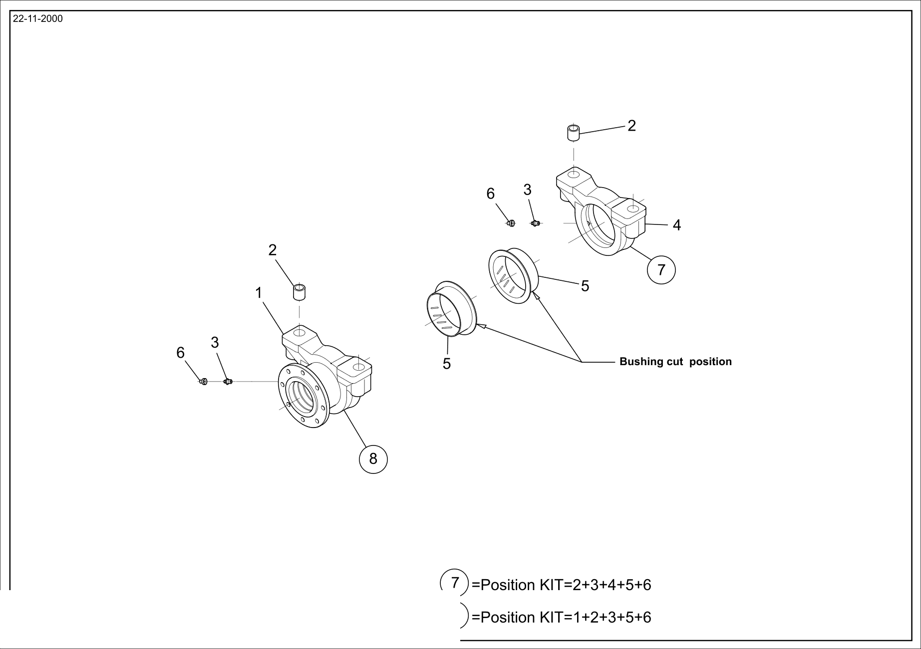 drawing for MECALAC 565A0014 - THRUST BUSHING (figure 5)