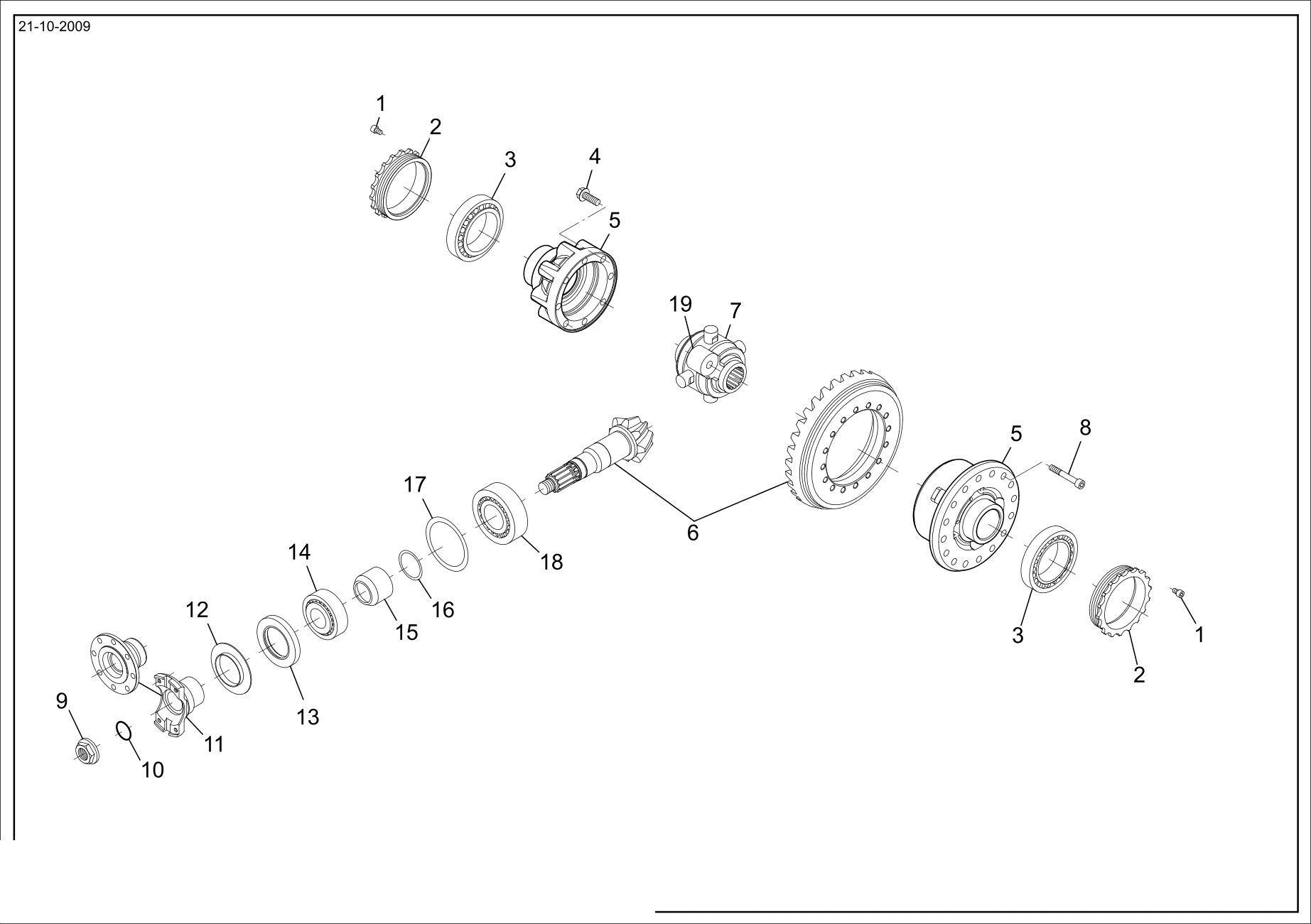 drawing for JLG 91514124 - BEVEL GEAR SET (figure 4)