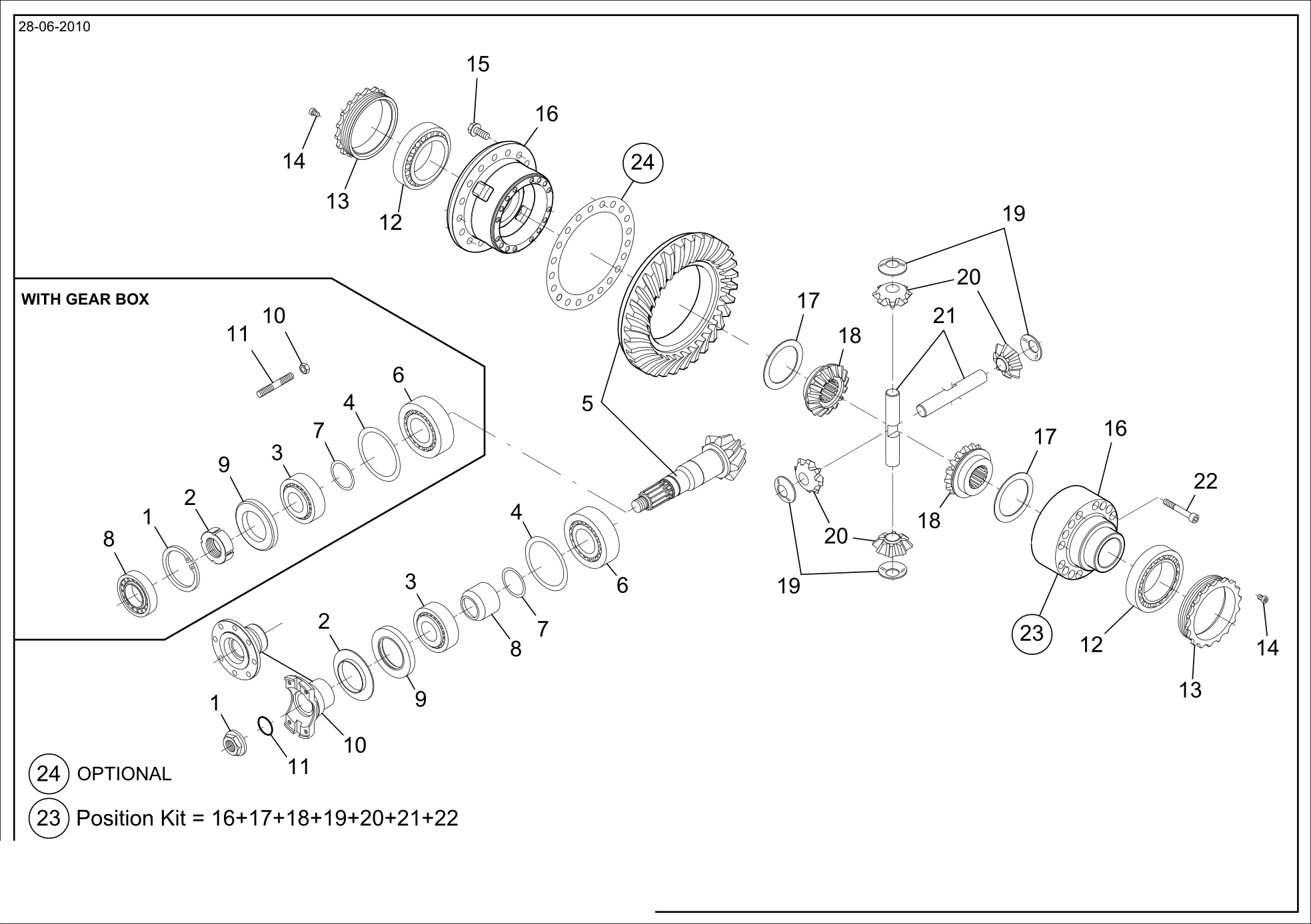 drawing for CNH NEW HOLLAND 87701506 - DIFFERENTIAL