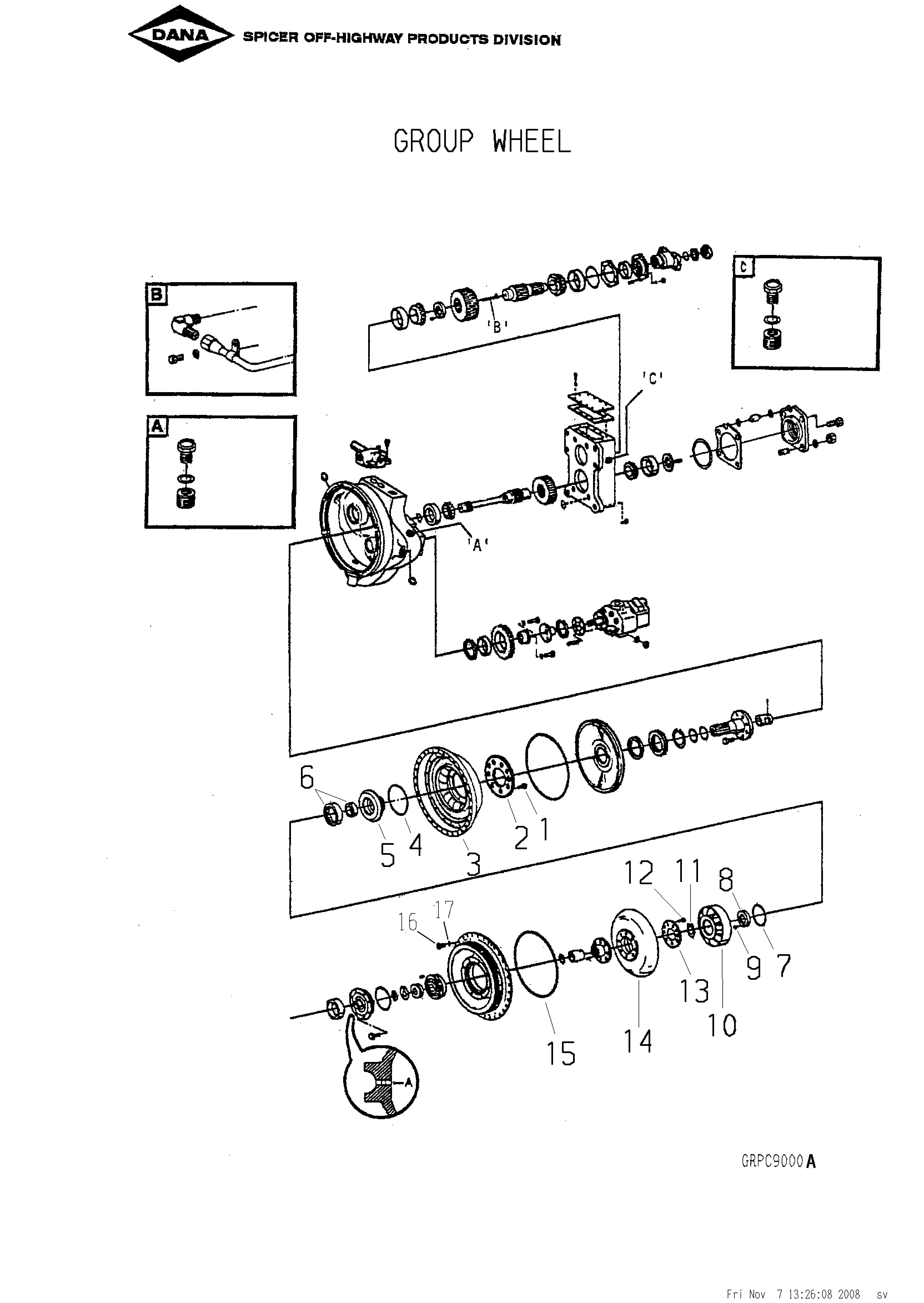 drawing for Hyundai Construction Equipment YBAA-00971 - TURBINE (figure 2)