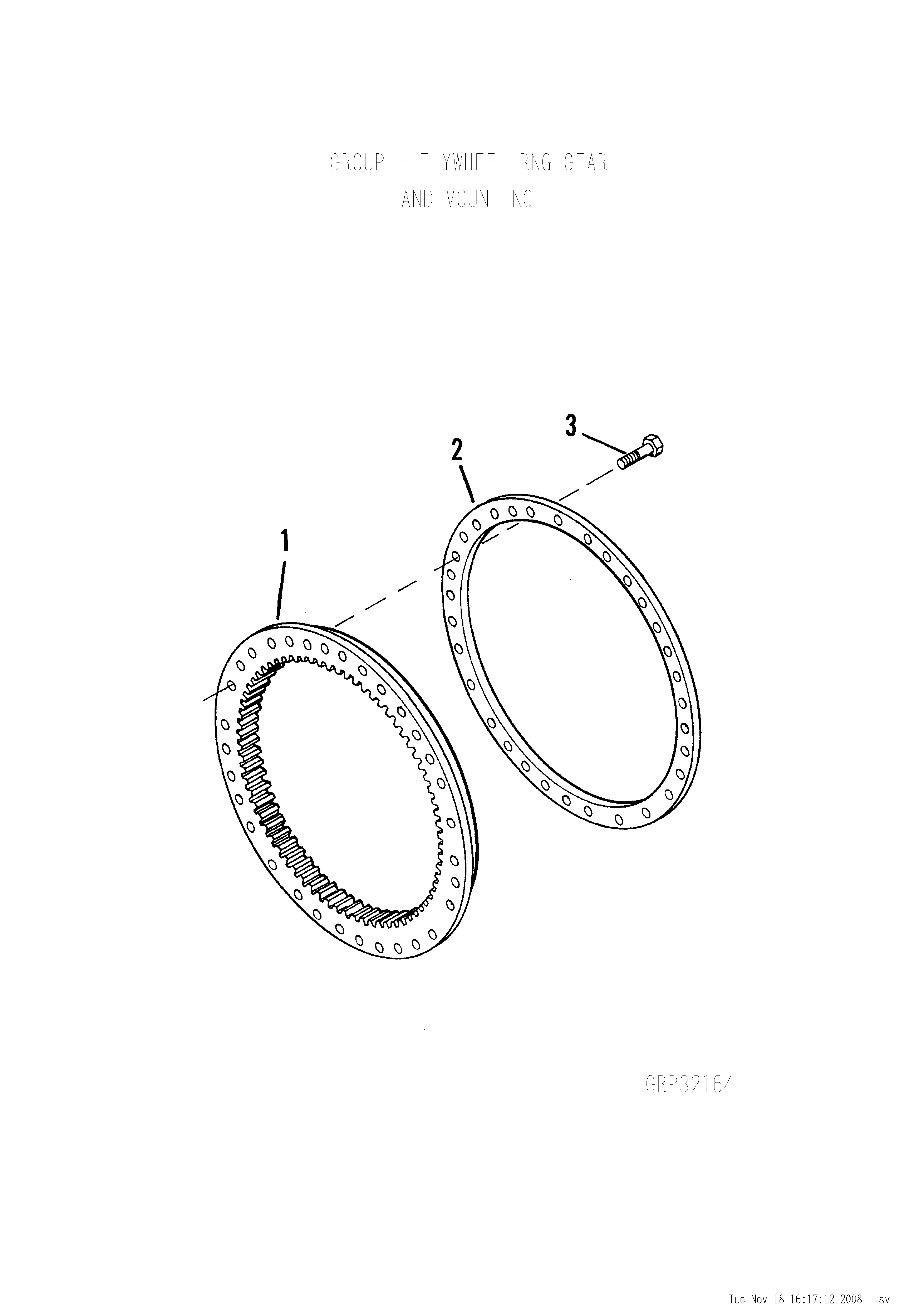 drawing for TAYLOR MACHINE WORKS 2547559 - RING (figure 1)