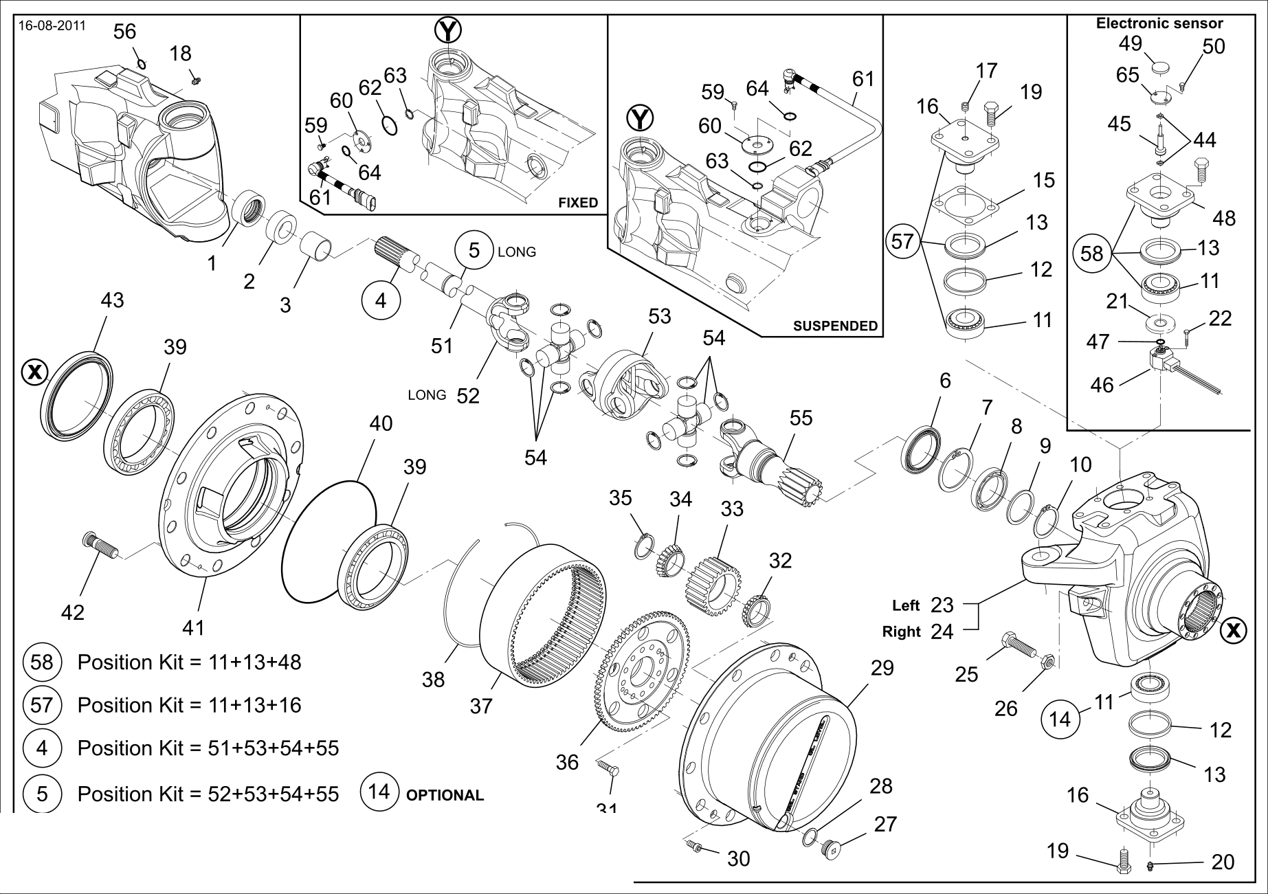 drawing for AGCO ACP0292870 - HALF SHAFT DIFFERENTIAL SIDE (figure 2)
