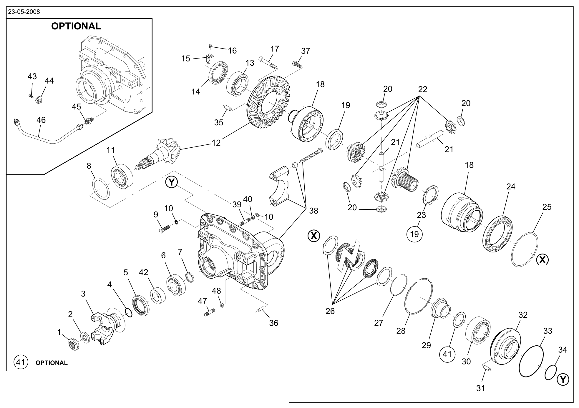drawing for LANDINI 000.3764220M1 - SPACER (figure 4)