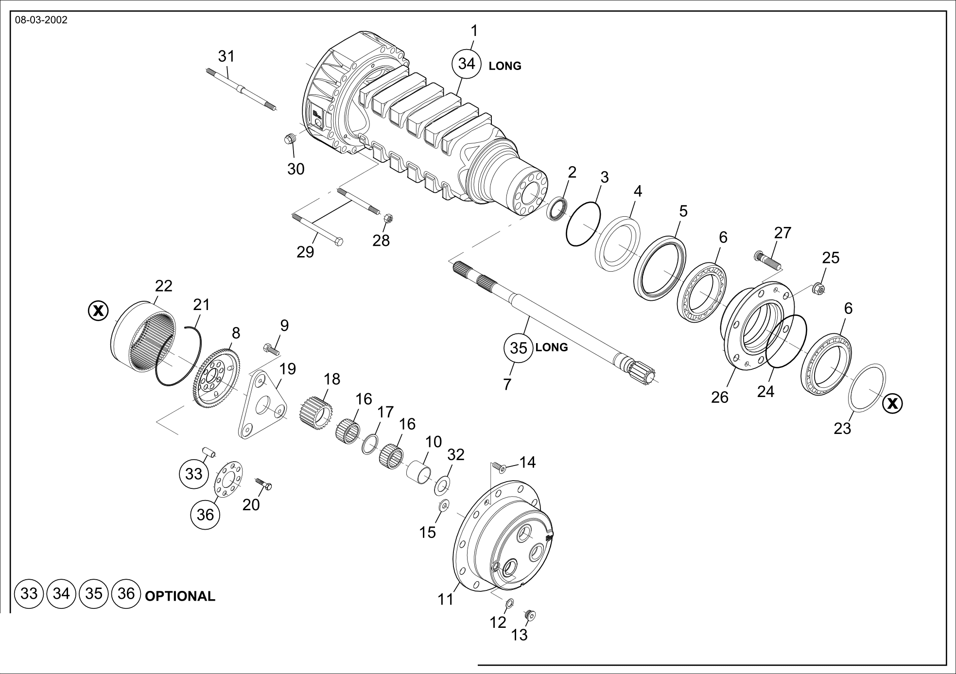 drawing for MECALAC 565A0047 - NEEDLE BEARING (figure 4)