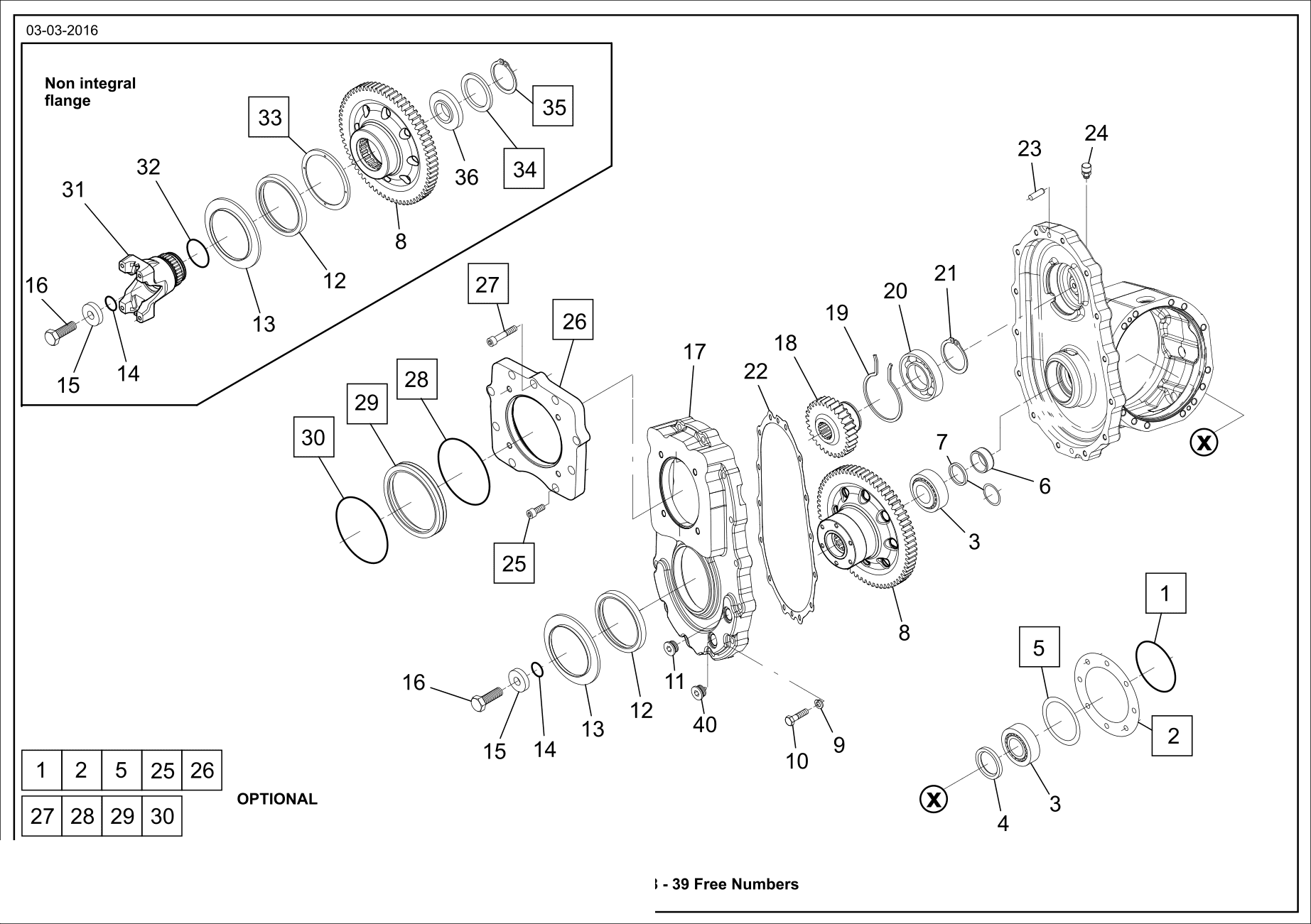 drawing for VENIERI 243.2.534 - FLANGE (figure 2)